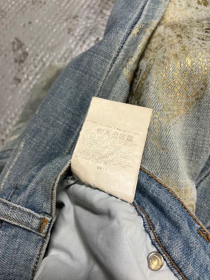 Just Cavalli SS2006 Cavalli Gold Embellished Light Blue Distressed Jeans Size US 30 / EU 46 - 14 Thumbnail