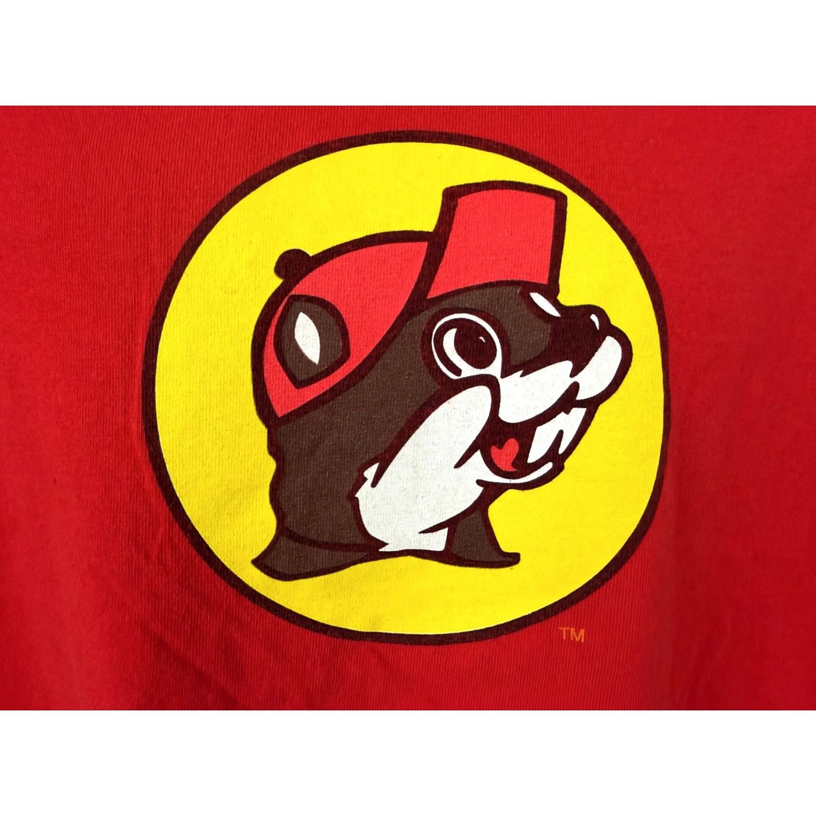 Gildan VINTAGE Buc-ee's Shirt Mens XL T-Shirt Red Double-Sided Graphic Print Funny Animal Logo 2000s Beach Fall Summer Texass Jessica? Size US XL / EU 56 / 4 - 5 Thumbnail