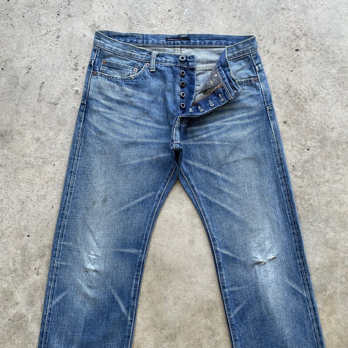 Japanese Brand Vintage Japanese Selvedge Jeans Distressed Pants Faded W30 Size US 32 / EU 48 - 4 Thumbnail