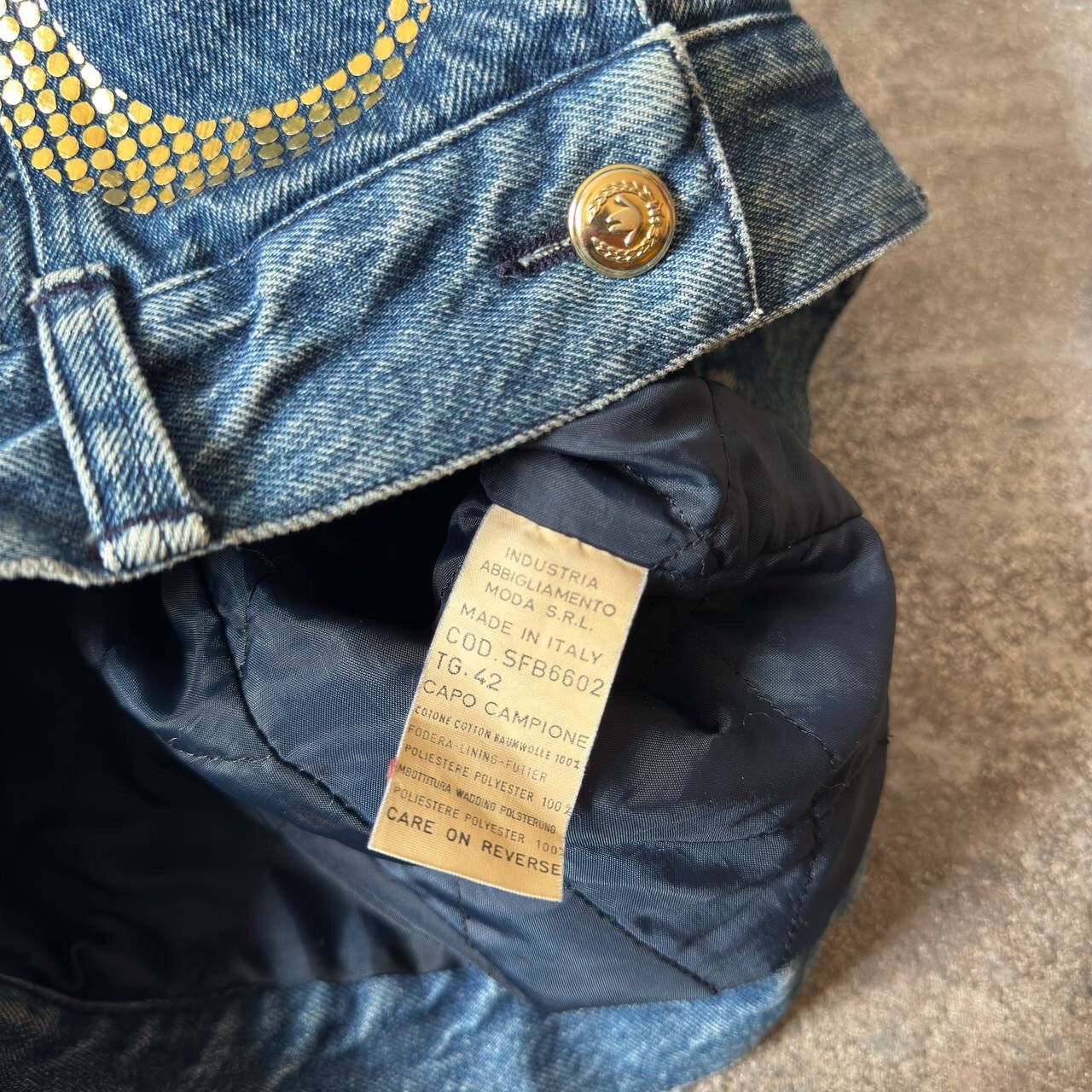 Moschino Moschino Vintage Rhinestones Details Denim Vest Jacket Size M / US 6-8 / IT 42-44 - 13 Thumbnail