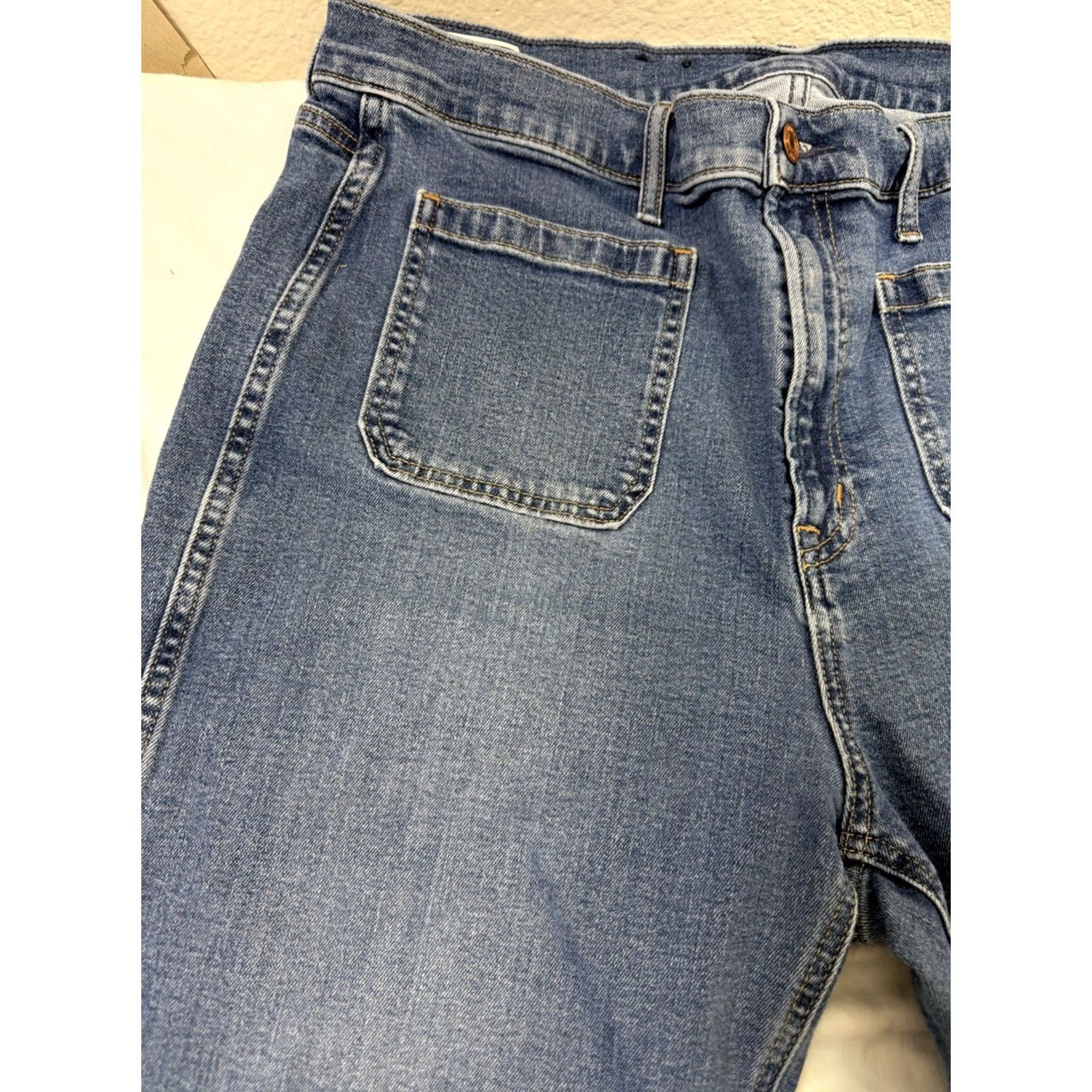 Gap Gap Jeans Flared High Rise 18 Tall Medium Wash Blue Womens Size 40" / US 18 - 7 Thumbnail