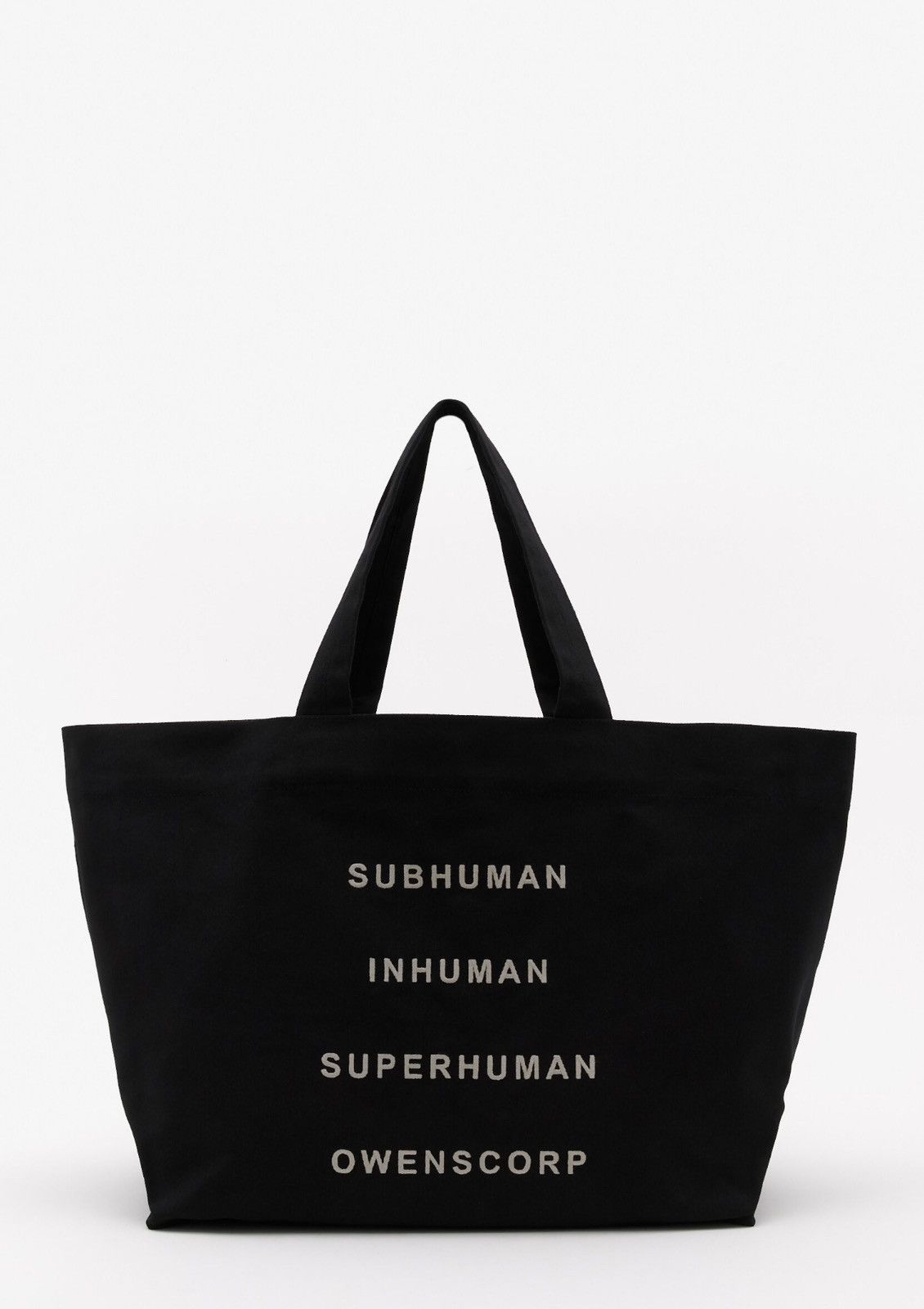 Rick Owens Last Rick Owens Embroidered Subhuman Black Large Tote Bag Size ONE SIZE - 3 Thumbnail