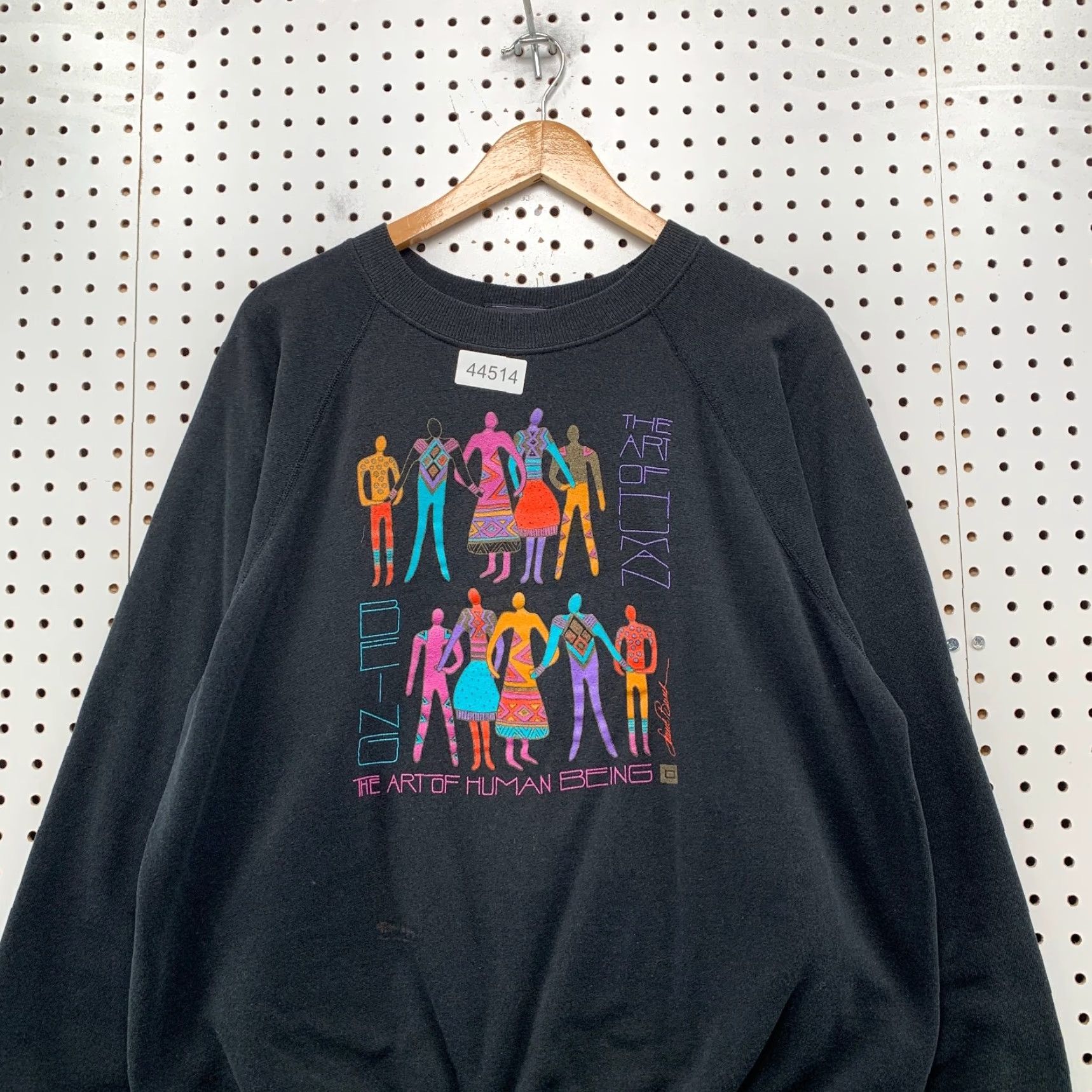 Vintage Vintage Susan Burch Made USA Art Being Human Sweatshirt Womens XL Black Size XL / US 12-14 / IT 48-50 - 2 Thumbnail