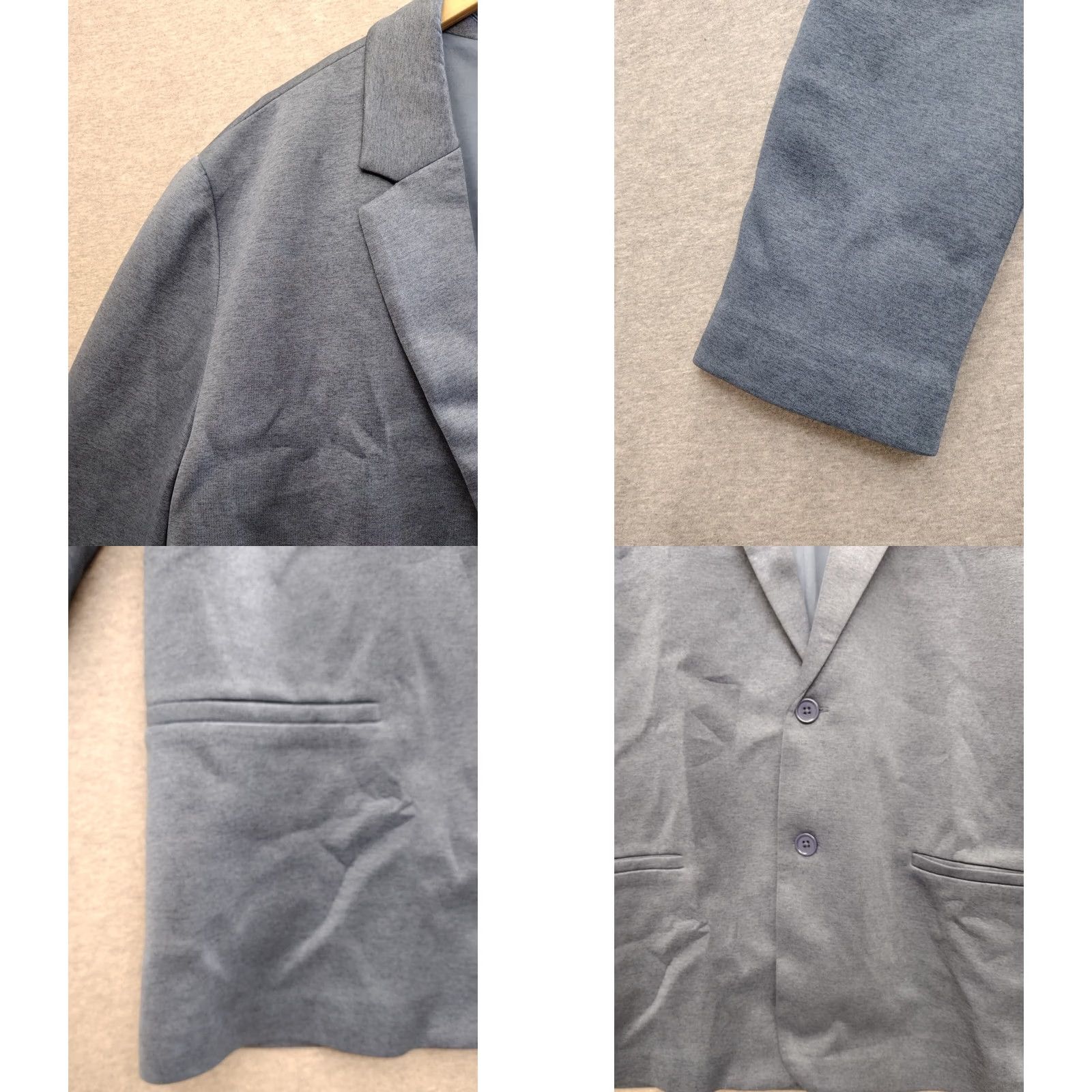 Vintage Stylus X LaDarius Campbell Lightweight Jacket Blazer Heather Blue XL Men Blazer Solid 23 Chest Regular Front Two-Button Size 46R - 8 Thumbnail