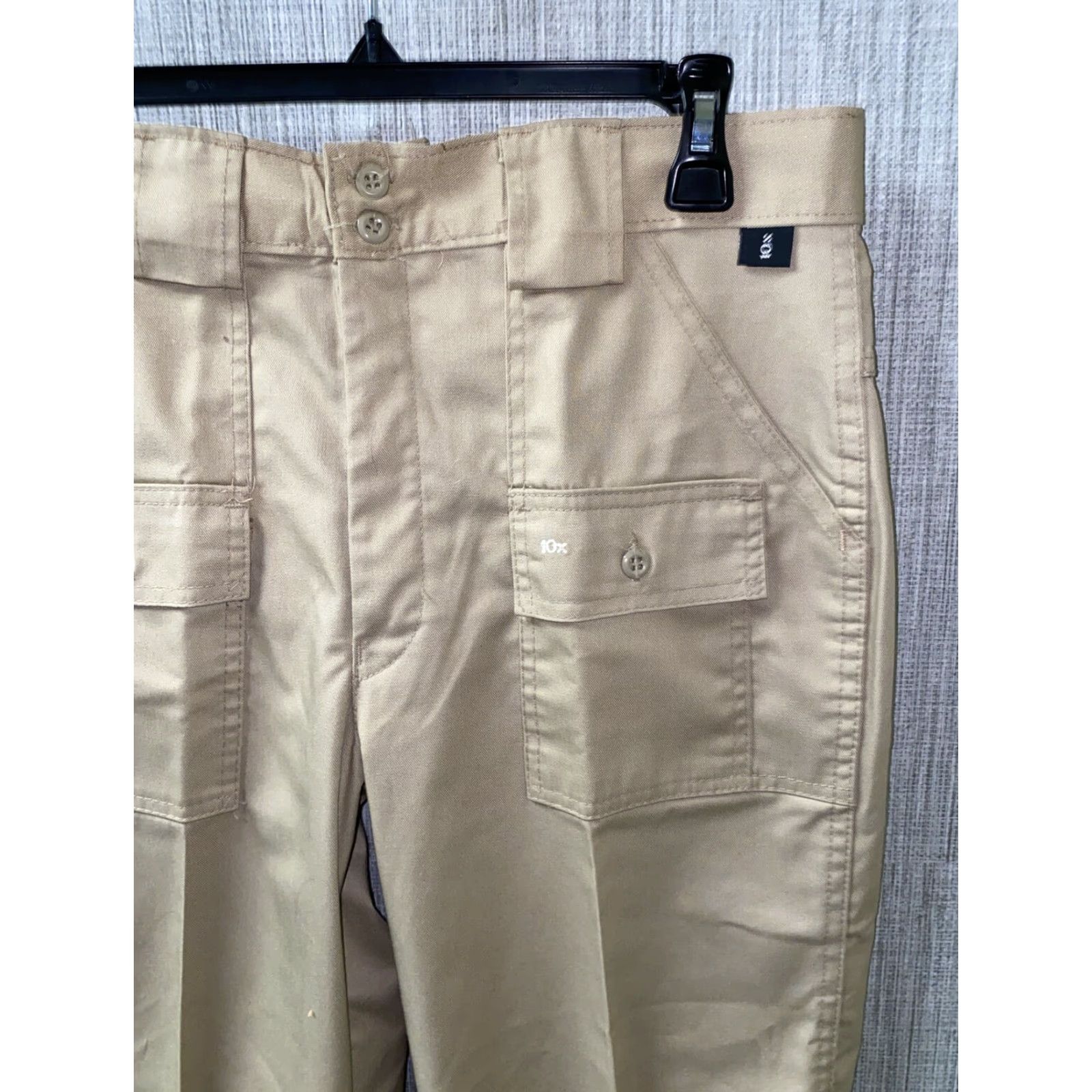Vintage 10X Mens Beige Multi Pocket Zip Fly Pants Casual 34 x 30 Pants Mens Beige 10X Casual Pockets Zip Fly 34x30 Size US 34 / EU 50 - 2 Thumbnail
