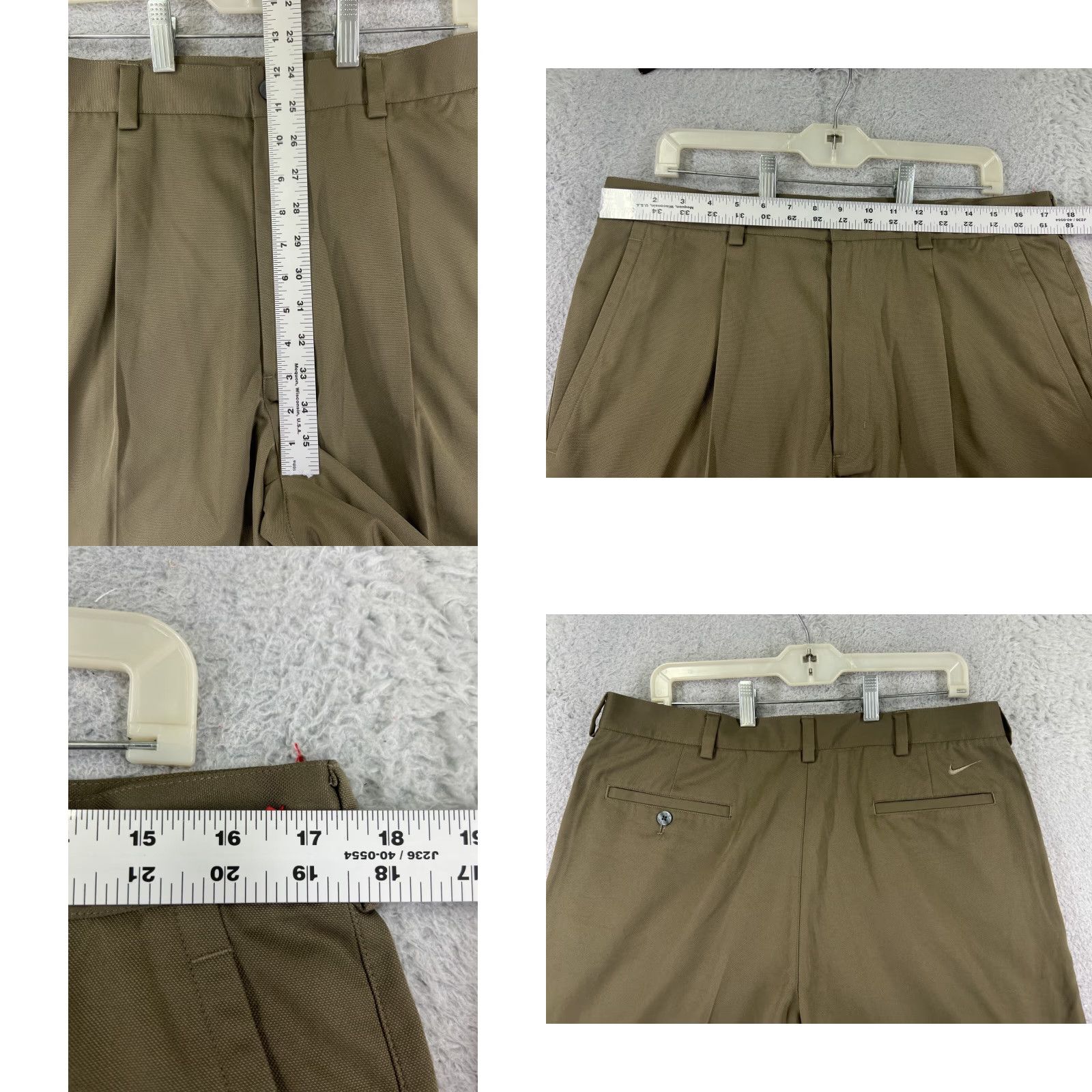 Nike Nike Shorts Adult 36 Beige Golf Pockets 36x10 Swoosh Polyester Bermuda Casual Mens Athletic Sports 90s (Vintage) Size US 36 / EU 52 - 9 Thumbnail