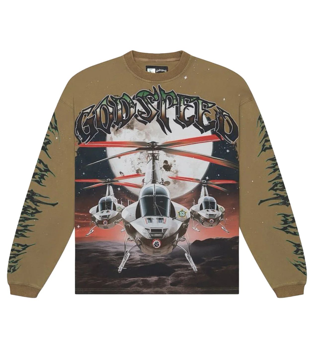 Godspeed Godspeed 'Air Strike' Thermal LS Olive Tee Size US S / EU 44-46 / 1 - 1 Thumbnail
