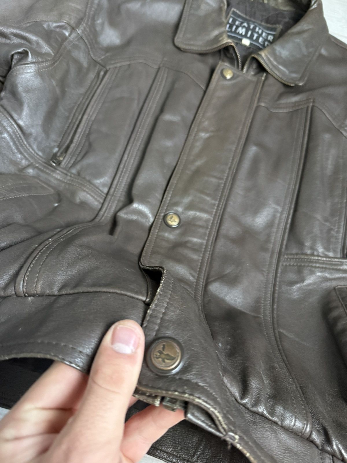 Genuine Leather Vintage Leather Bomber military flight jacket 90’s Size US M / EU 48-50 / 2 - 3 Thumbnail