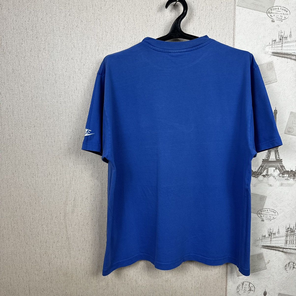 Nike × Vintage Vintage 90s Nike Premier T shirt Blue Centre Logo M Size US M / EU 48-50 / 2 - 18 Thumbnail