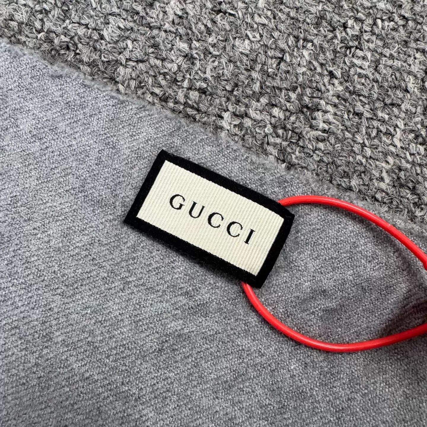 Gucci Gucci gray black stripe GG jacquard wool scarf 99 new Size ONE SIZE - 4 Thumbnail