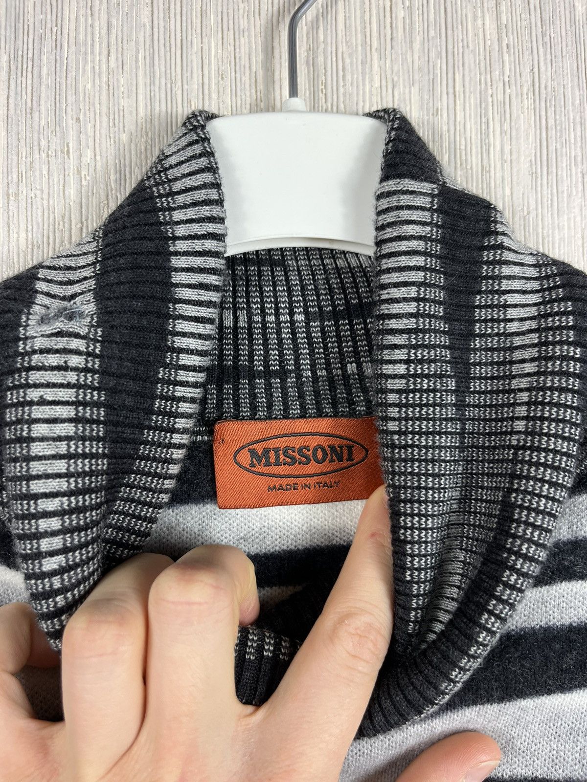 Designer × Missoni Missoni wool zebra patterned turtleneck sweater luxury Size M / US 6-8 / IT 42-44 - 13 Thumbnail