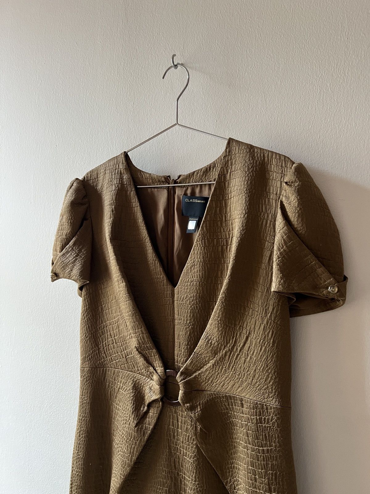 Cavalli Class Vintage Class Cavalli Python Gold Midi Dress Size L / US 10 / IT 46 - 7 Thumbnail