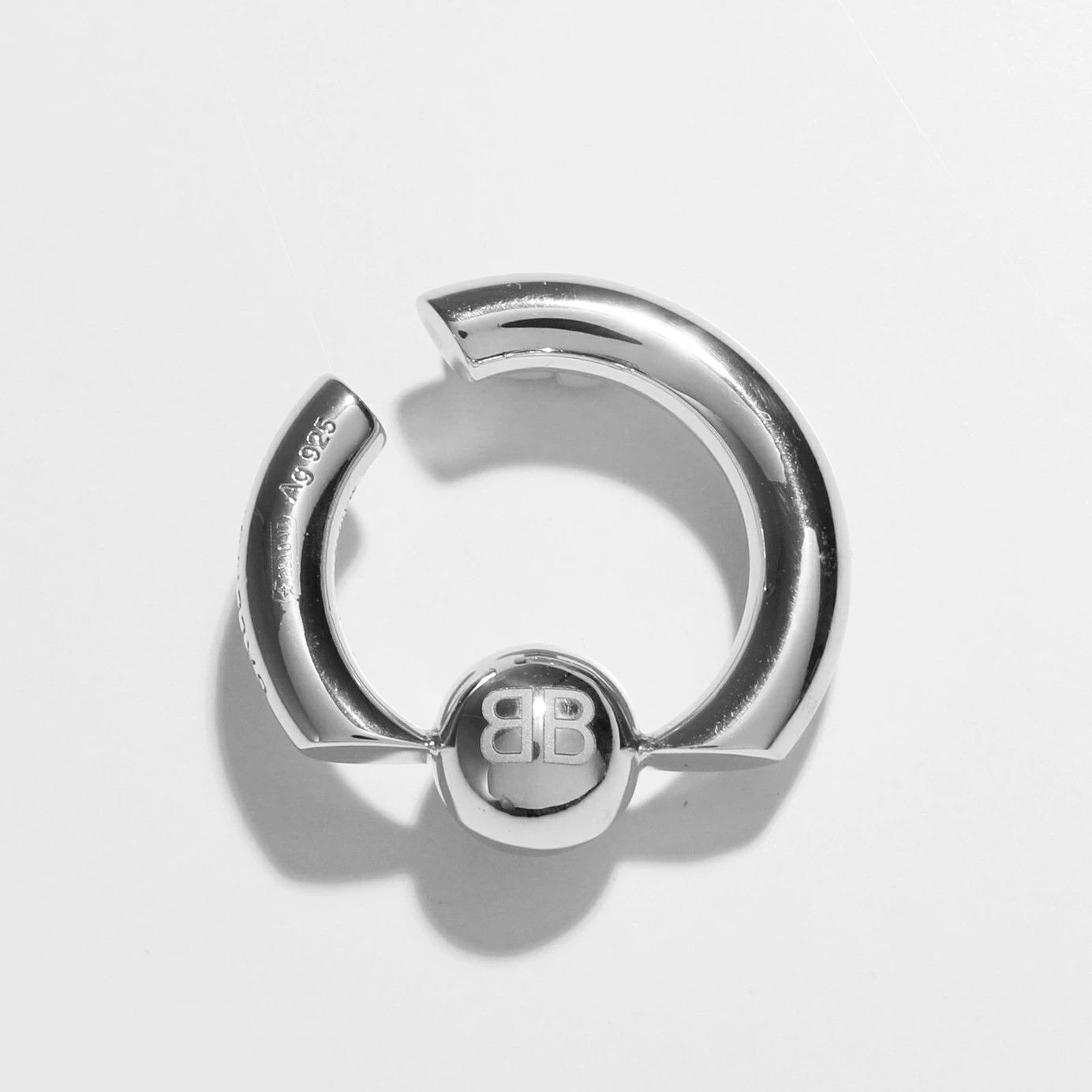 Balenciaga o1mt1gz1024 Size: OS / Cut Earring Cuff in Silver Size ONE SIZE - 1 Thumbnail
