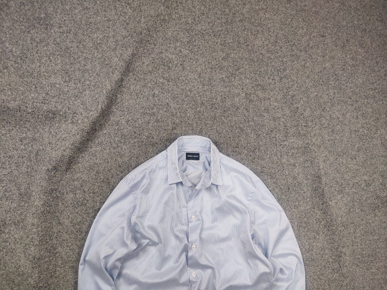 Giorgio Armani Giorgio Armani Design blue thin stripes Long sleeve shirt Size US M / EU 48-50 / 2 - 1 Thumbnail