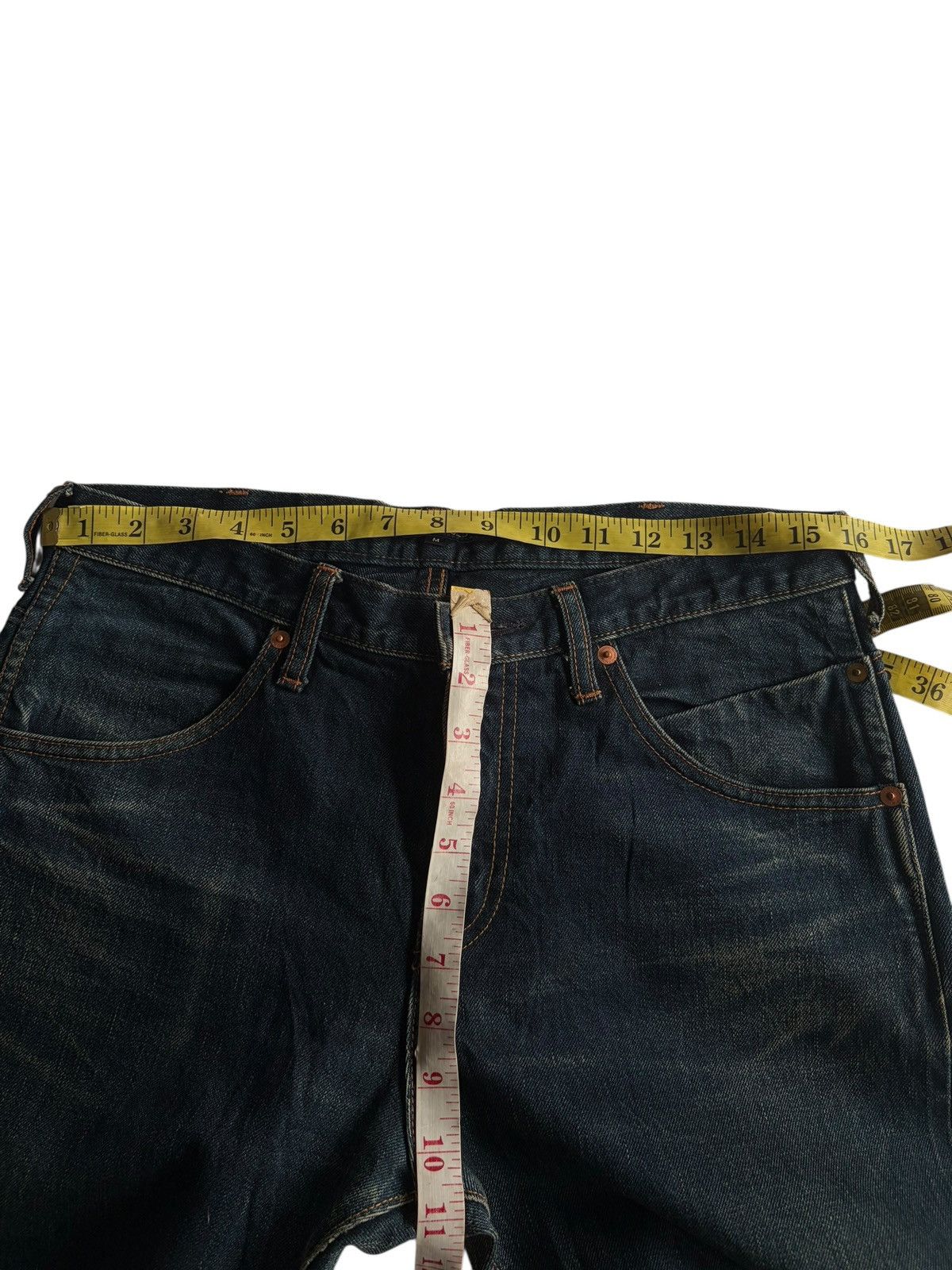 R.Newbold R.NEWBOLD SELVEDGE BUCKLE BACK JAPANESE DISTRESSED DENIM Size US 32 / EU 48 - 23 Thumbnail