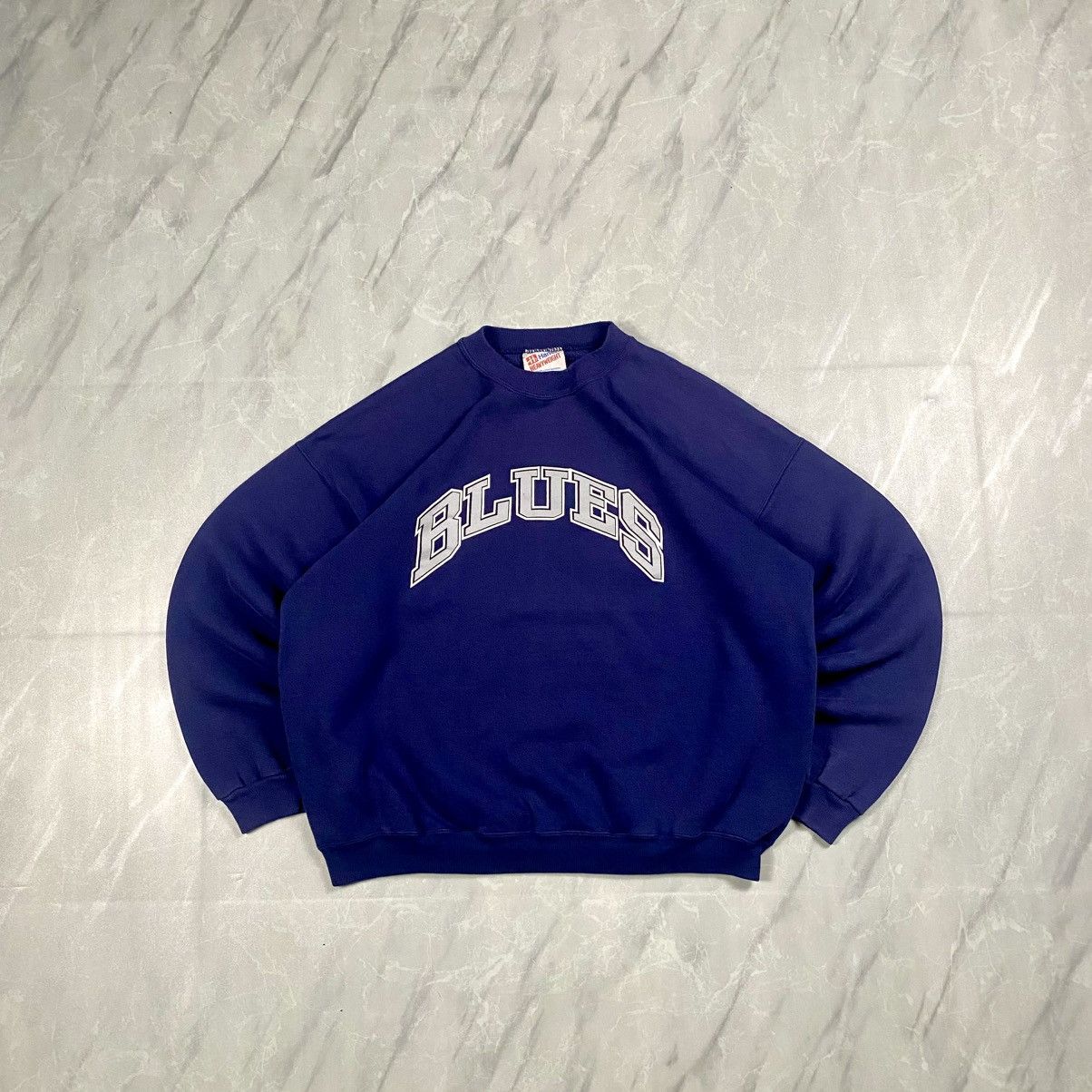 Hanes Rare Vintage 90s Blues Heavyweight Boxy Crewneck Size US XL / EU 56 / 4 - 1 Thumbnail