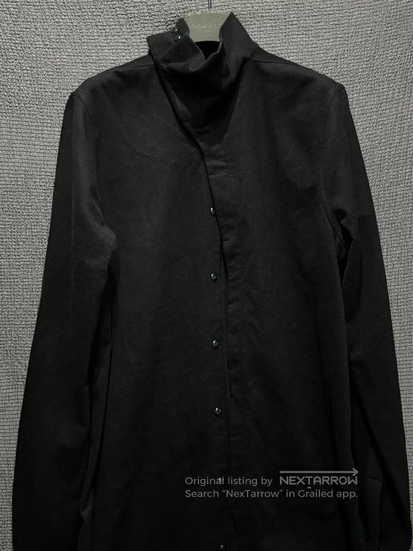 Rick Owens Rick Owens Irregular High Neck Wool Shirt. Size US L / EU 52-54 / 3 - 3 Thumbnail