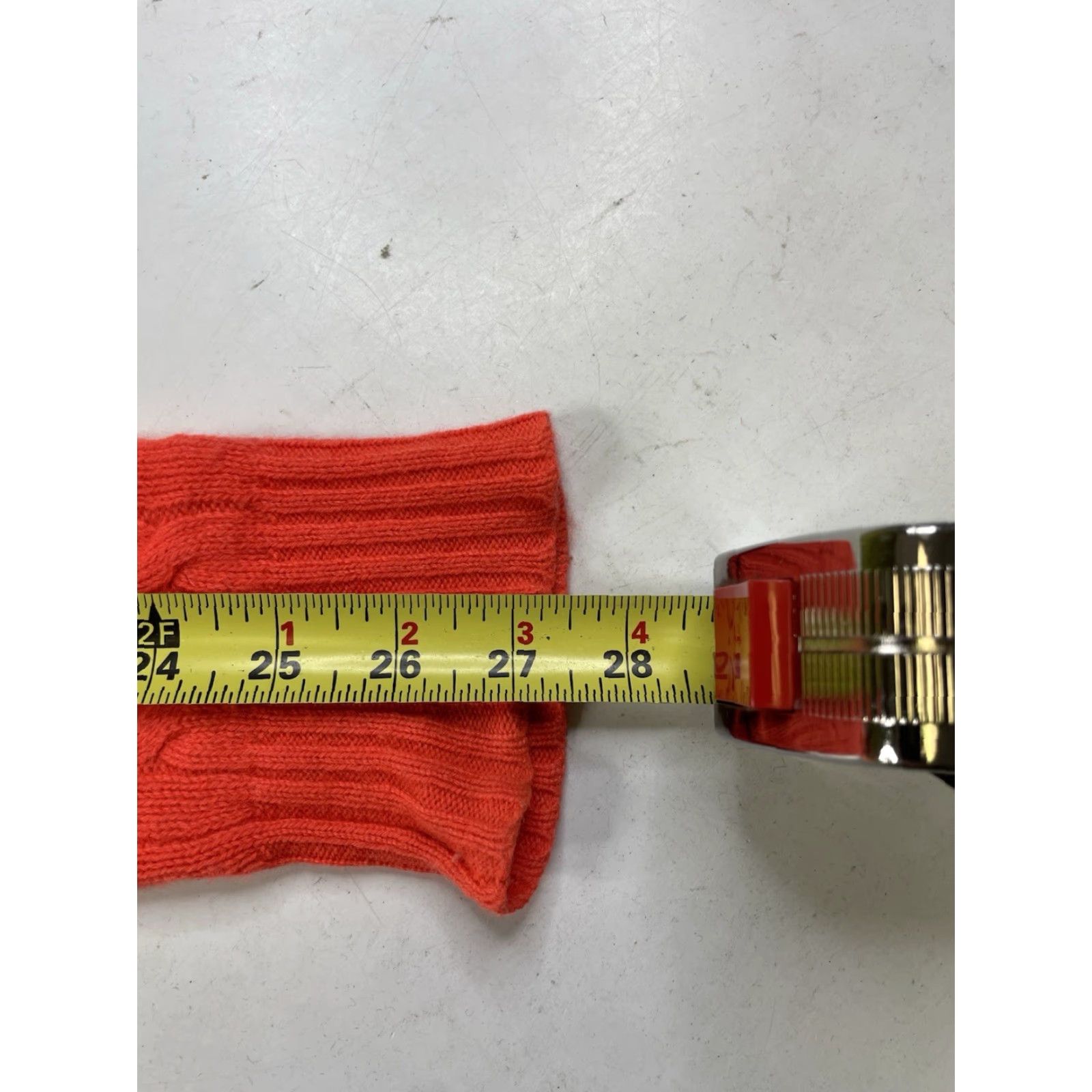 Polo Ralph Lauren VINTAGE Polo Ralph Lauren Orange Cashmere Cable-knit Crewneck Pullover Sweater L Women Size L / US 10 / IT 46 - 5 Thumbnail