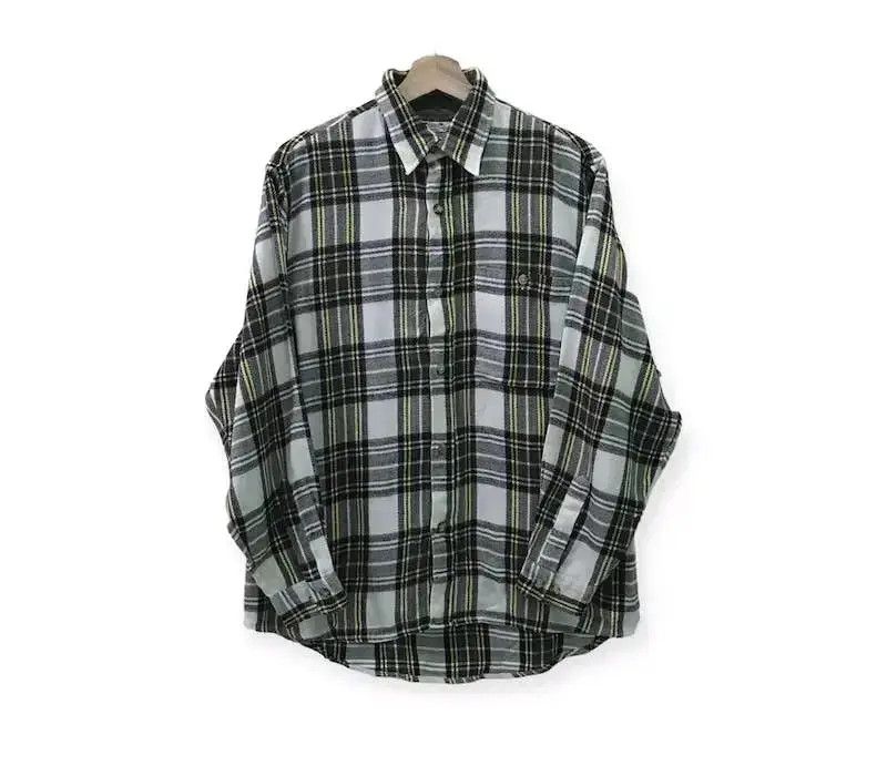 Japanese Brand Vintage Tass Finder Plaid Tartan Flannel Shirt Size US L / EU 52-54 / 3 - 1 Thumbnail