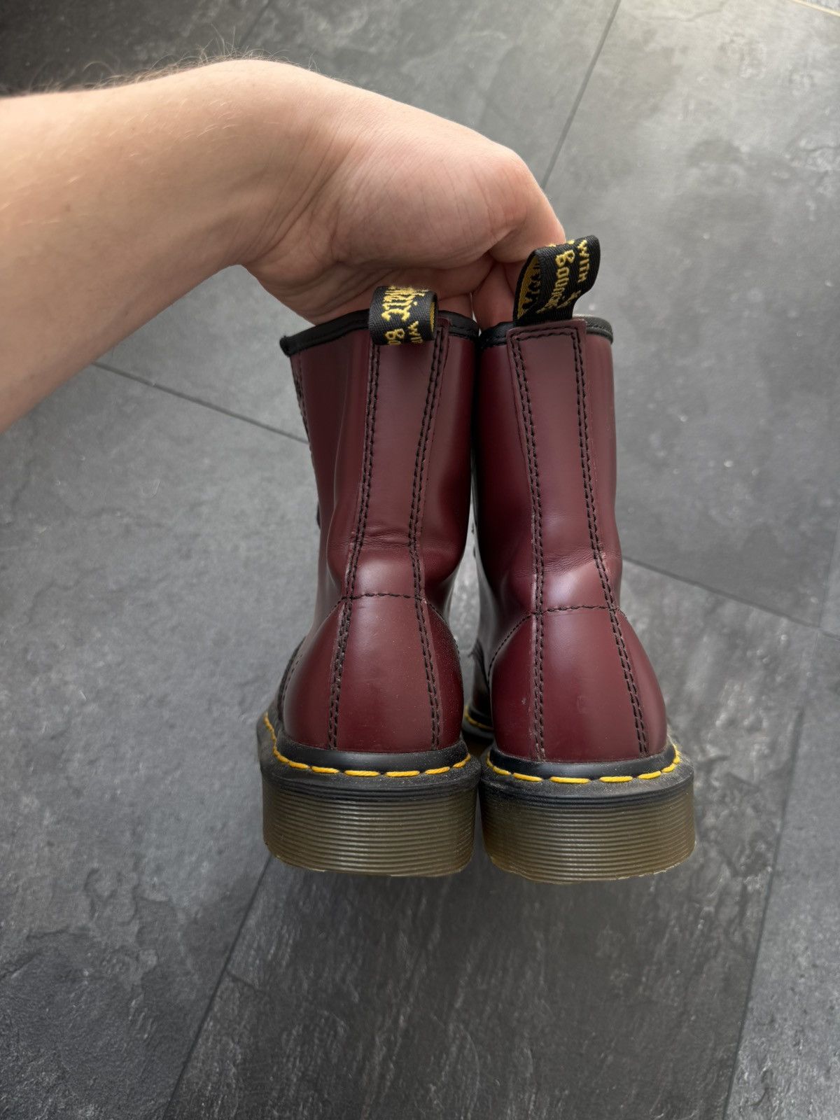 Dr. Martens × Vintage Dr Martens 1460 Vintage Boots Shoes Cherry Red Smooth Size US 5 / IT 35 - 11 Thumbnail