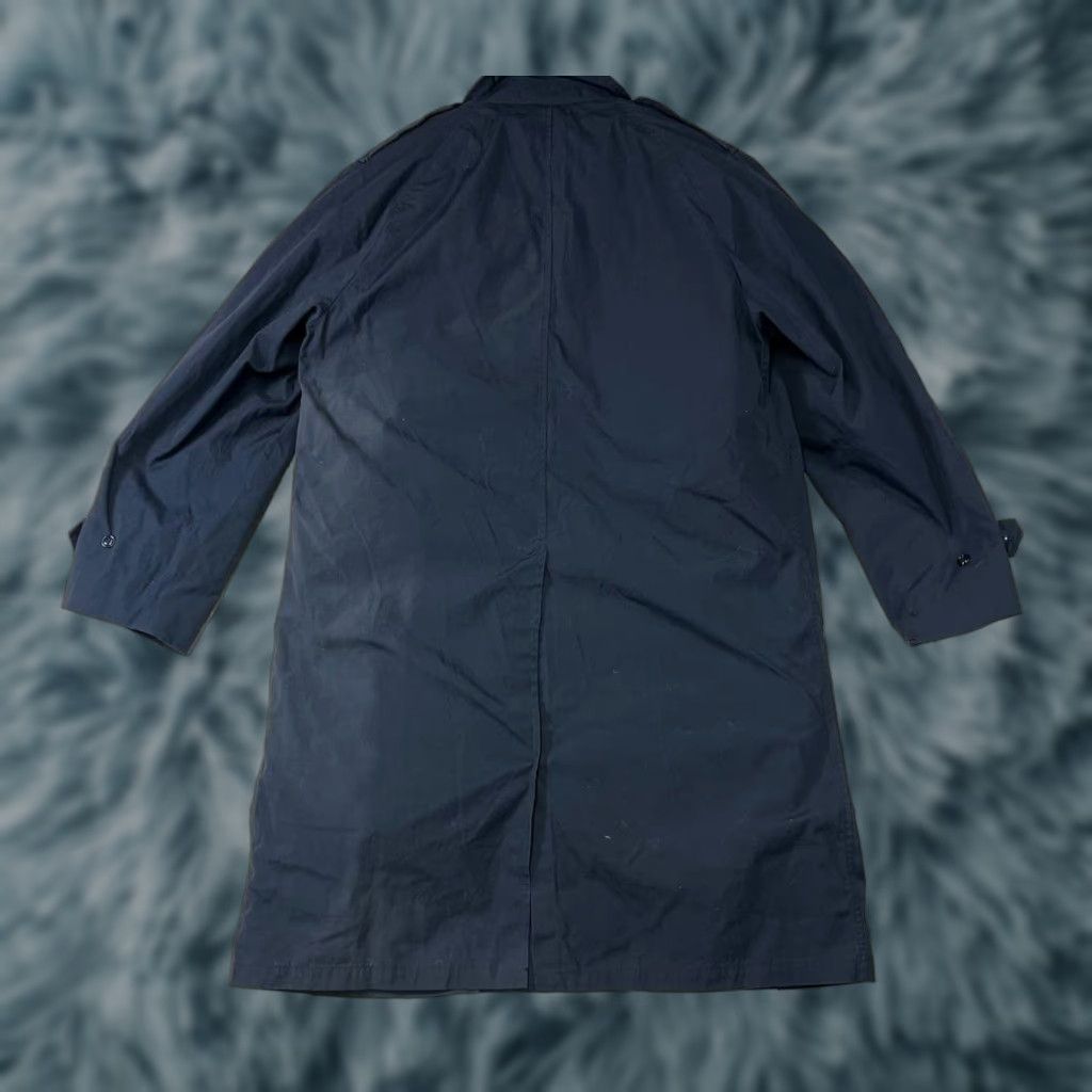 American Apparel VINTAGE American Apparel Trench Coat Mens 40R Dark Blue Water Repellent All Weather Polyester Lined Removable Liner Button Zipper Pockets Size US XXS / EU 40 - 1 Thumbnail