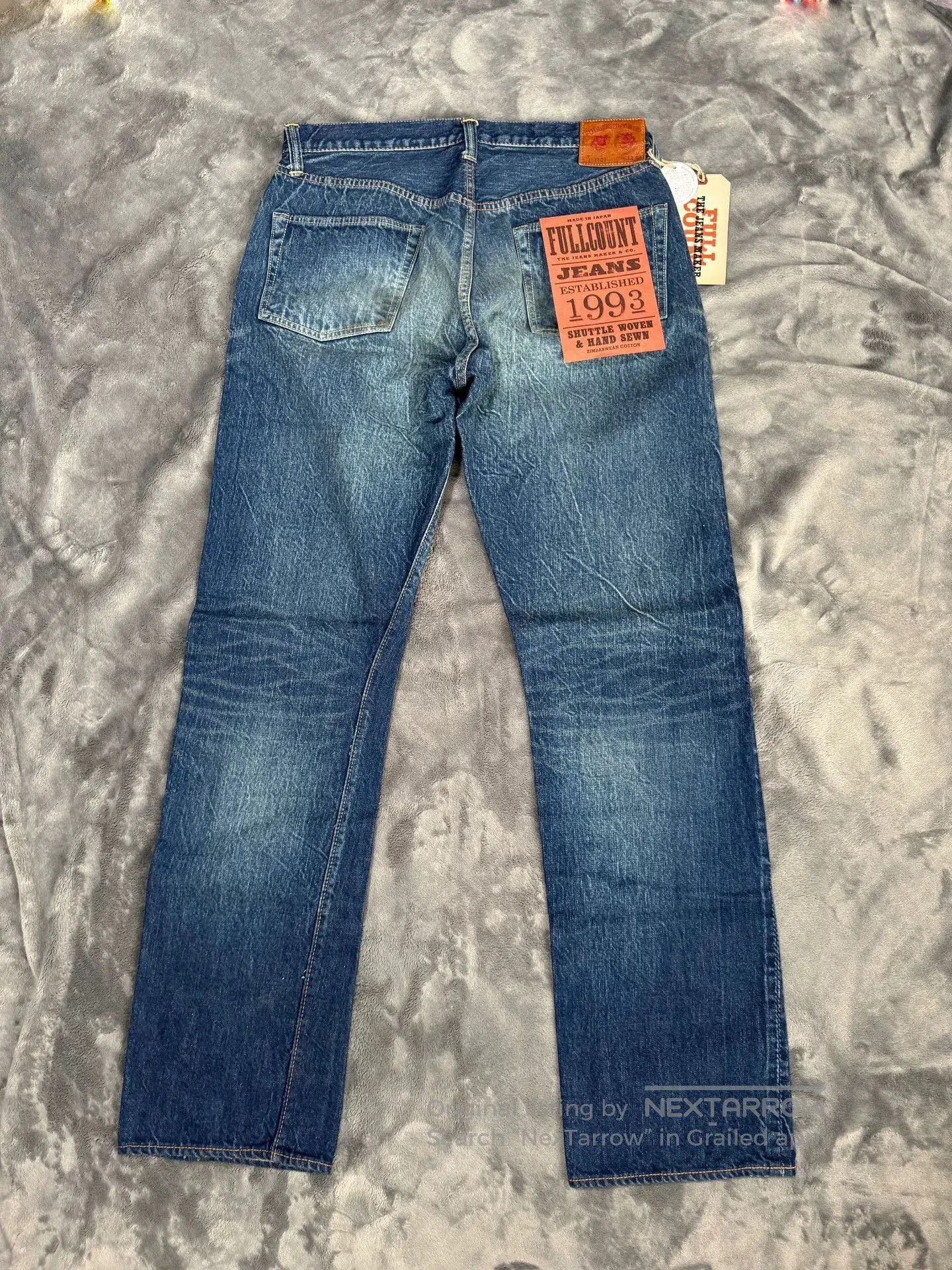 Full Count & Co. FullCount 1344 Indigo Denim Jeans. Size US 33 - 3 Thumbnail