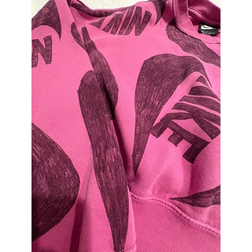 Nike Retro x NIKE Icon Clash Magenta Crop Pullover Sweatshirt XS Size XS / US 0-2 / IT 36-38 - 5 Thumbnail