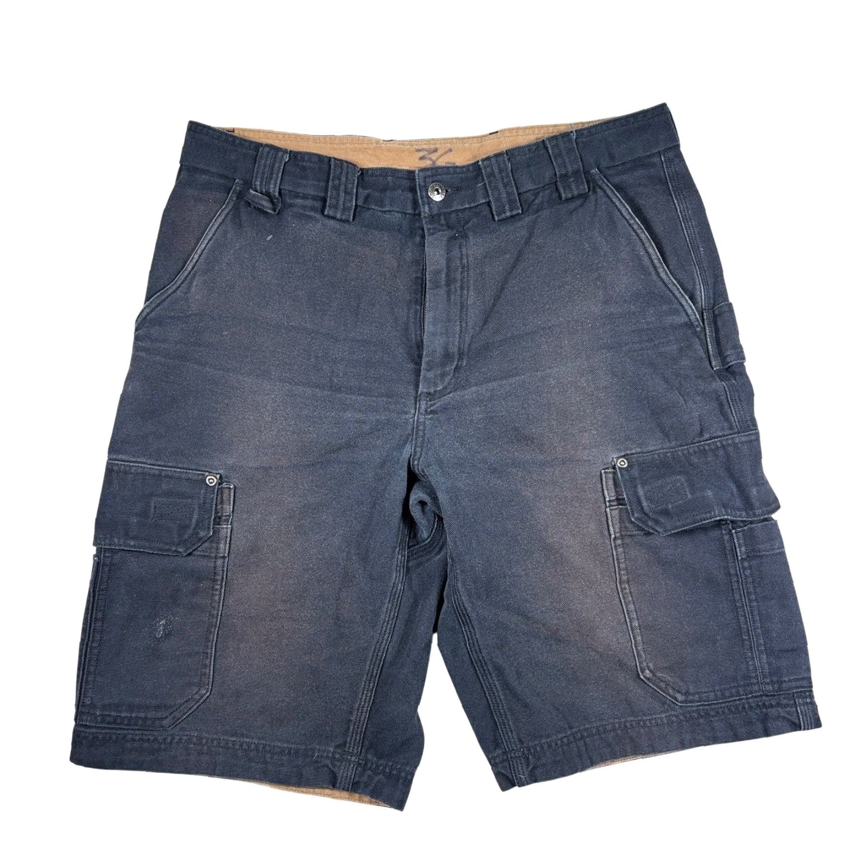 Duluth Trading Company Duluth Trading Fire Hose 12" Cargo Shorts Men 36 Black Canvas Utility Work Shorts Size US 36 / EU 52 - 2 Thumbnail