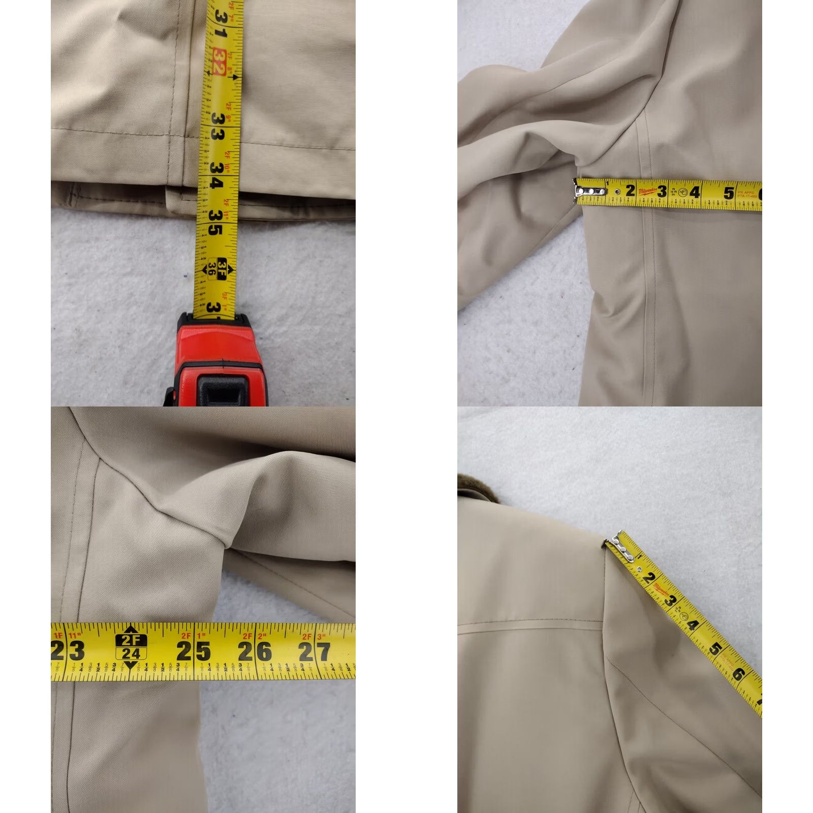 Vintage Driving Coat Mens 46 Long Brown Khaki Faux Fur Lined Big Buttons Deep Pockets Coat Mens 46 Long Brown Faux Fur Lined Canvas Cotton Blend XXL? Size US S / EU 44-46 / 1 - 9 Thumbnail