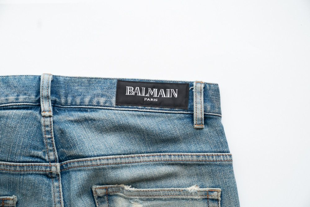 Balmain 2011FW 3D BLUE DENIM Christophe Decarnin Size US 27 - 12 Thumbnail