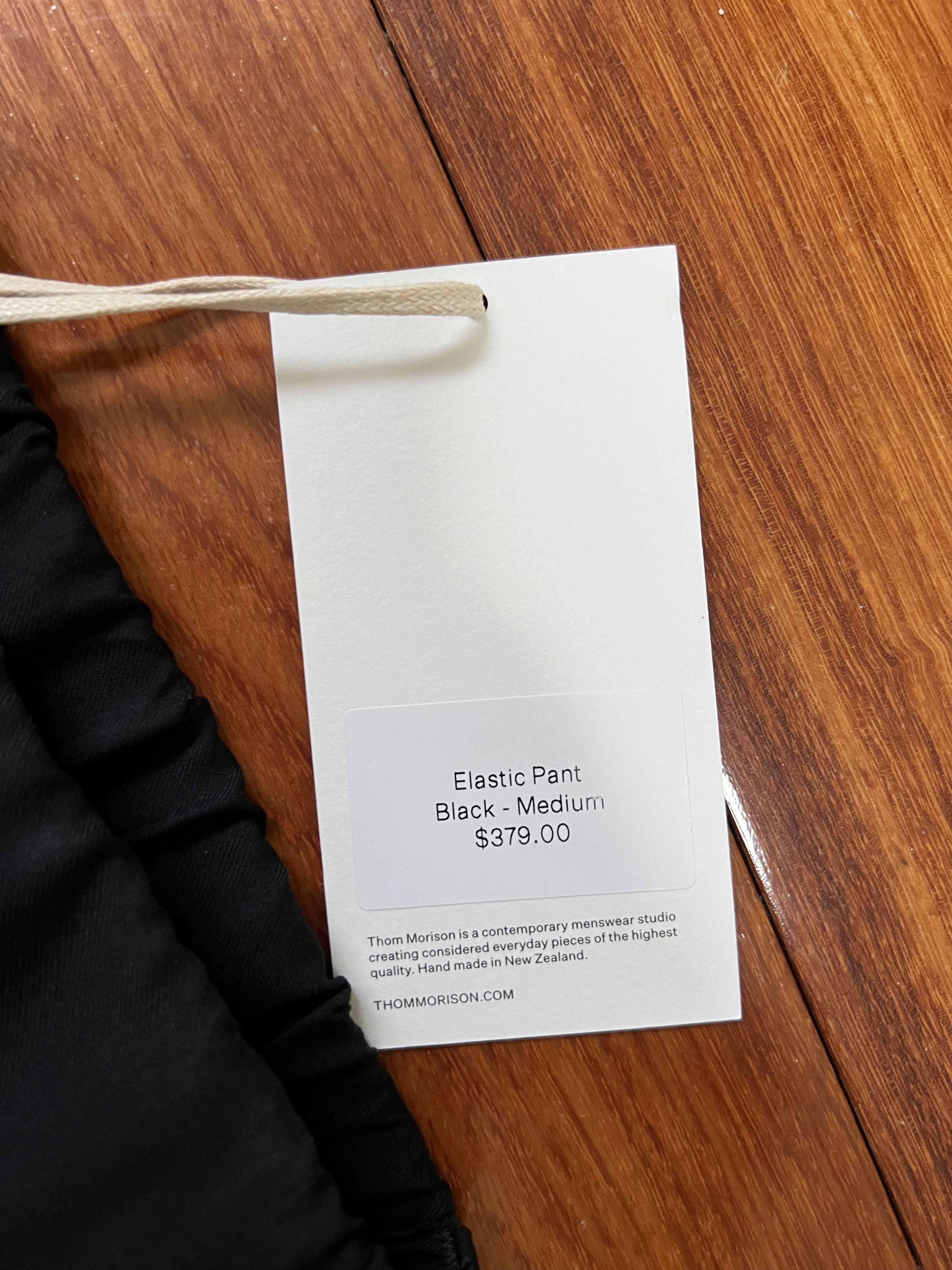Other 💚 Thom Morison Elastic Trouser Pant Black Medium NEW Size US 32 / EU 48 - 12 Thumbnail