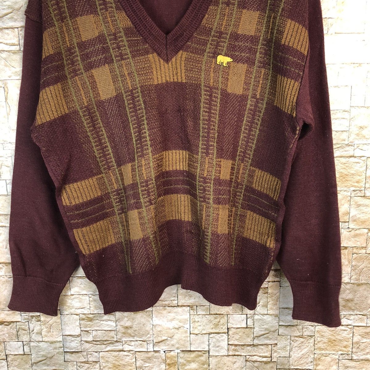 Golden Bear Golden Bear vintage Maroon Knitwear sweatshirt #A1075 Size US S / EU 44-46 / 1 - 6 Thumbnail