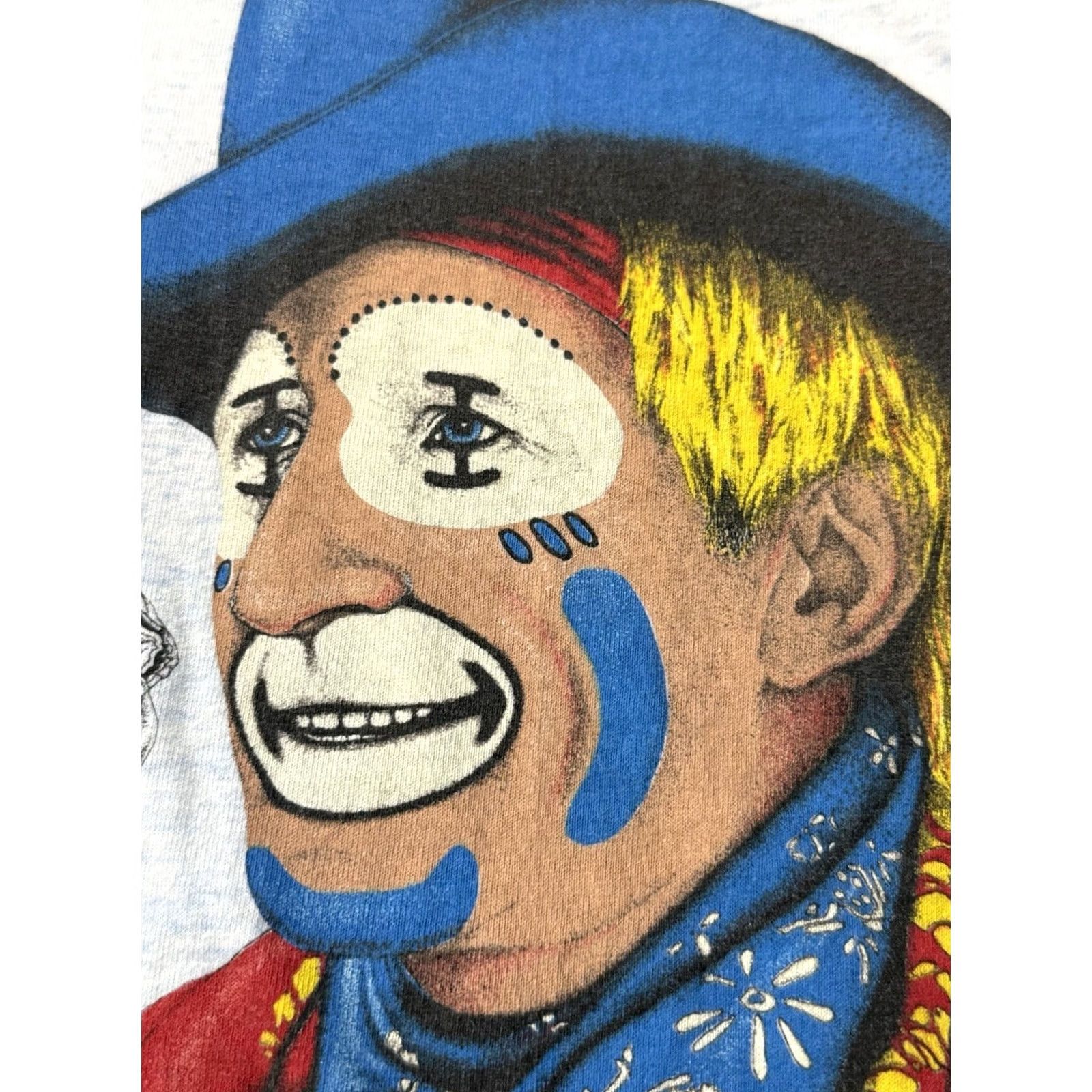 Vintage VINTAGE 90s Buffalo Shirt Large Western Cowboy Texas Barrelman Rodeo Clown Blue Size US L / EU 52-54 / 3 - 4 Thumbnail