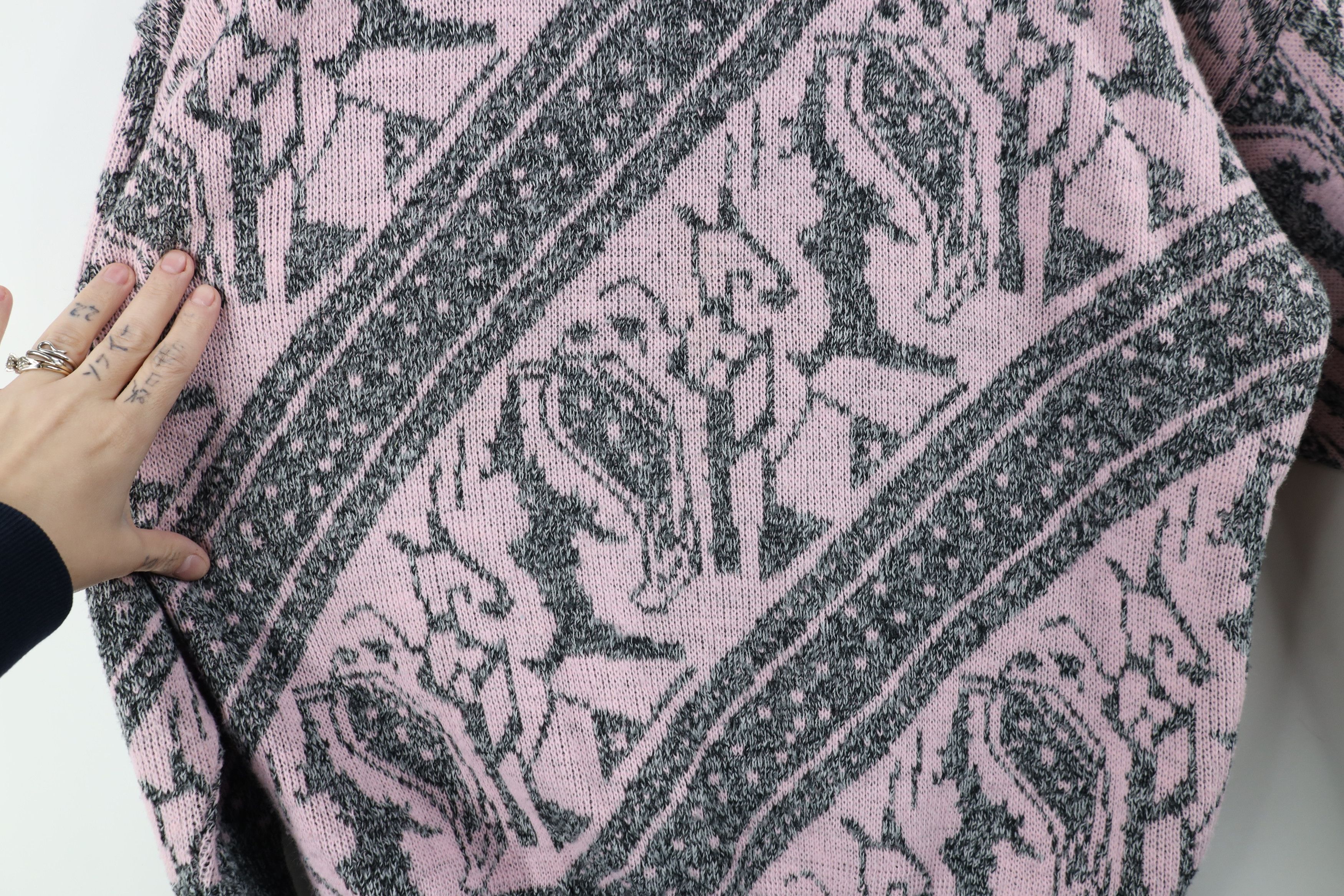 Vintage Vintage 90s Streetwear Paisley Geometric Knit Sweater USA Size L / US 10 / IT 46 - 6 Thumbnail