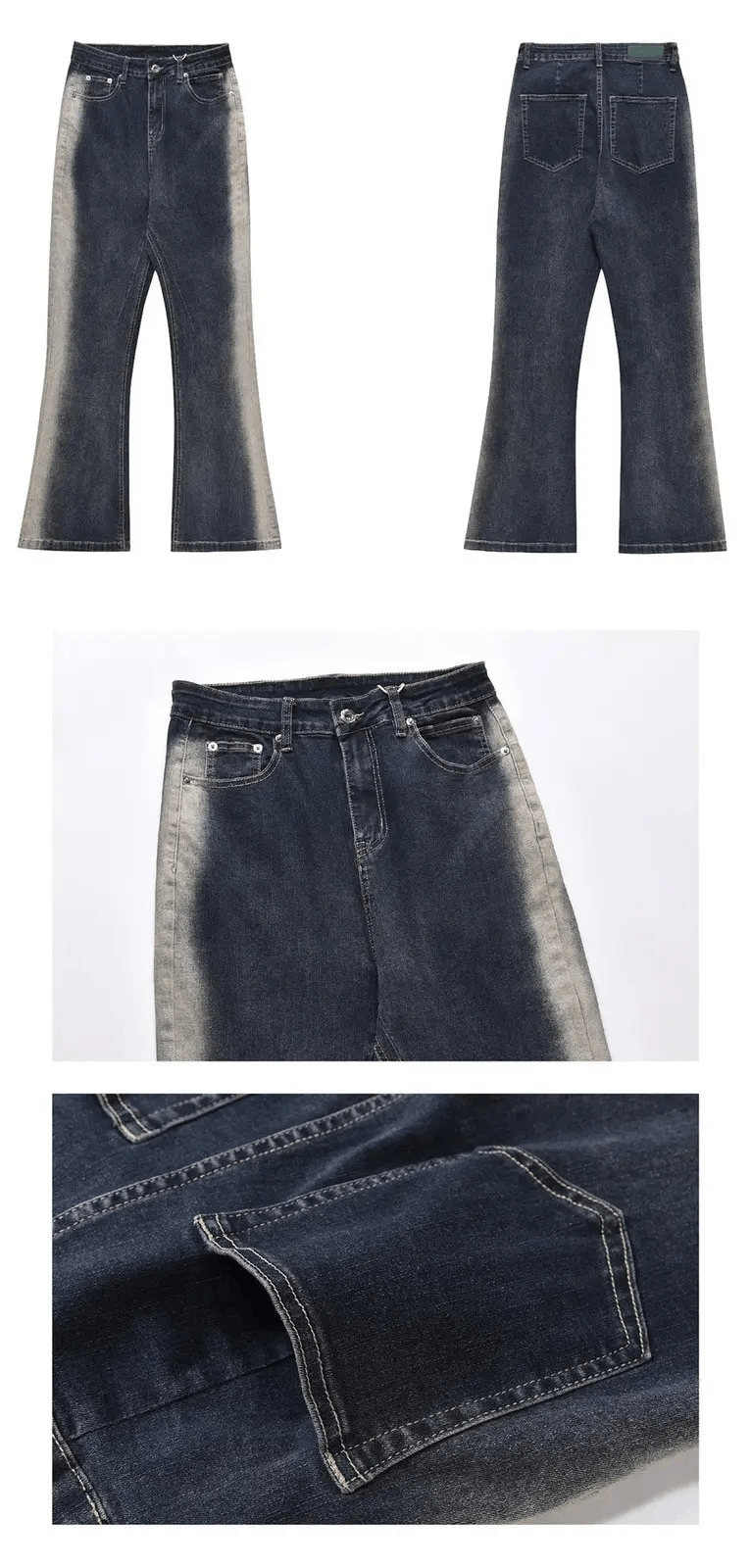 Designer × Japanese Brand Slim Flared Streetwear Vintage Design Jeans Size US 28 / EU 44 - 5 Thumbnail