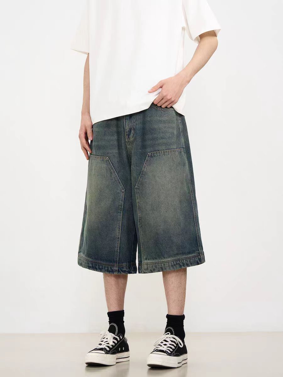 Japanese Brand × Vintage Washed vintage lumberjack denim shorts Size US 34 / EU 50 - 3 Thumbnail