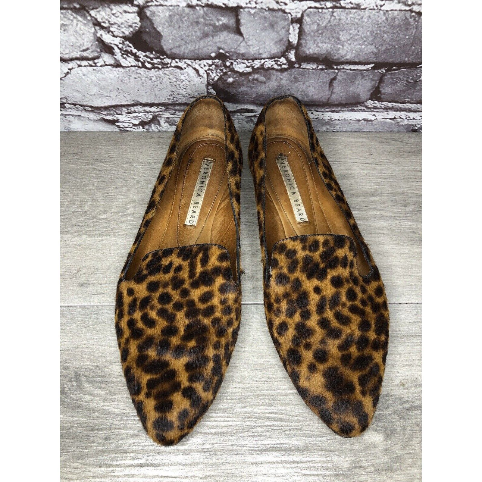 Veronica Beard VERONICA BEARD Griffin Leopard Real Calf Fur Loafers Shoes W Size US 10.5 / IT 40.5 - 2 Thumbnail