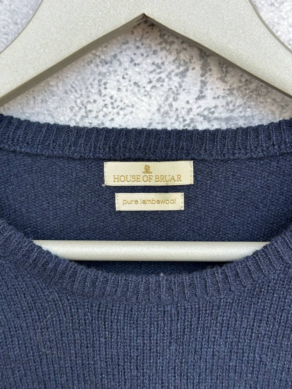 Other House of Bruar Pure Lambswool Crew Neck Sweater Navy Jumper Size US L / EU 52-54 / 3 - 9 Thumbnail
