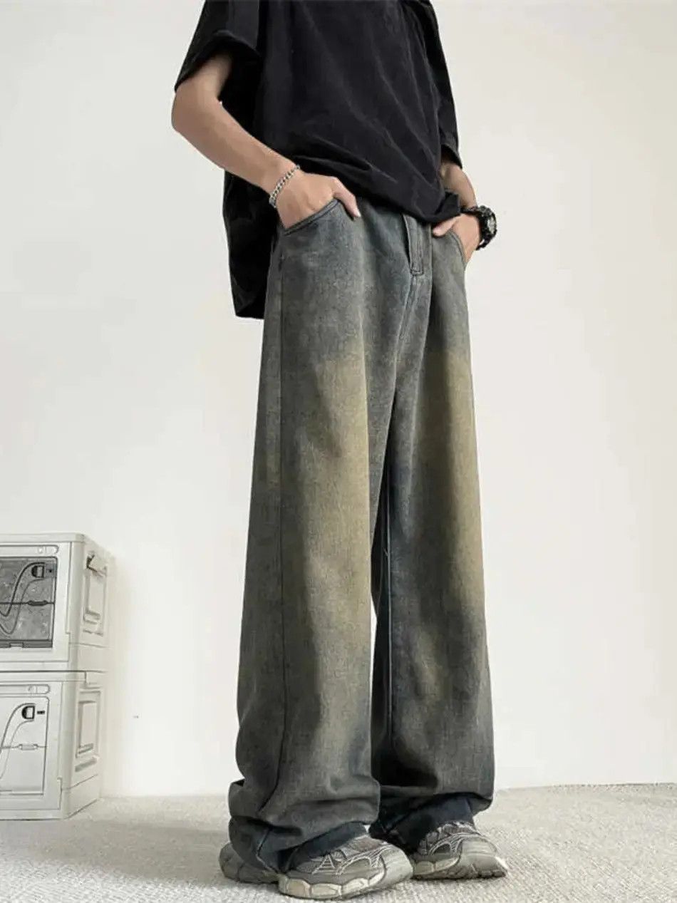 Japanese Brand Loose straight leg wide leg casual jeans Size US 32 / EU 48 - 4 Thumbnail