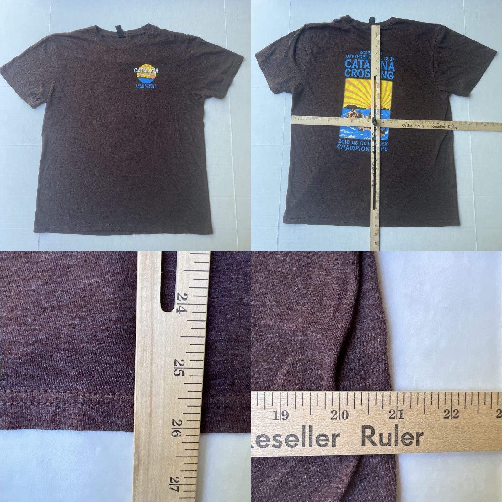 Vintage VINTAGE Catalina Channel Crossing Championships US Outrigger Canoe Club Shirt L Mens Gray District T-Shirt Graphic Print Logo Surfer 2018 Size US L / EU 52-54 / 3 - 8 Thumbnail