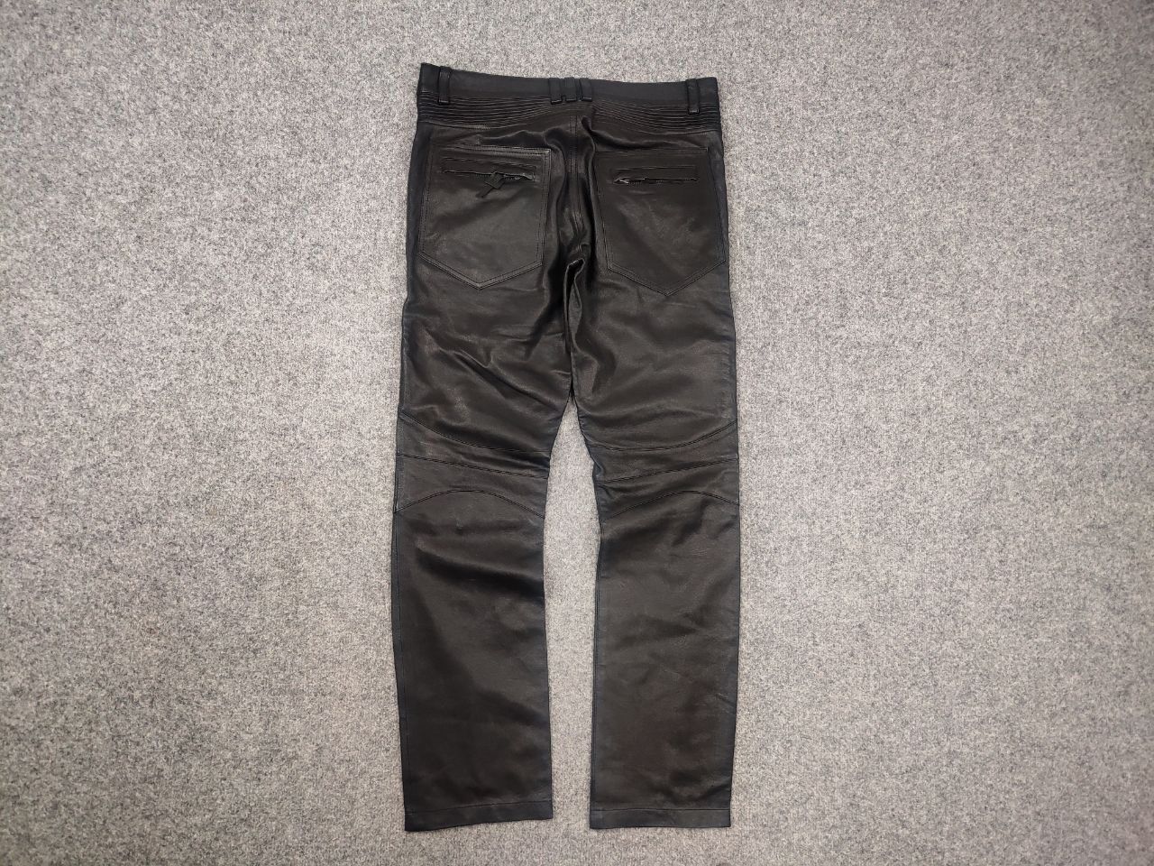 Japanese Brand Gardeur Design Perfect leather Pants Balmain Biker style Size US 32 / EU 48 - 11 Thumbnail