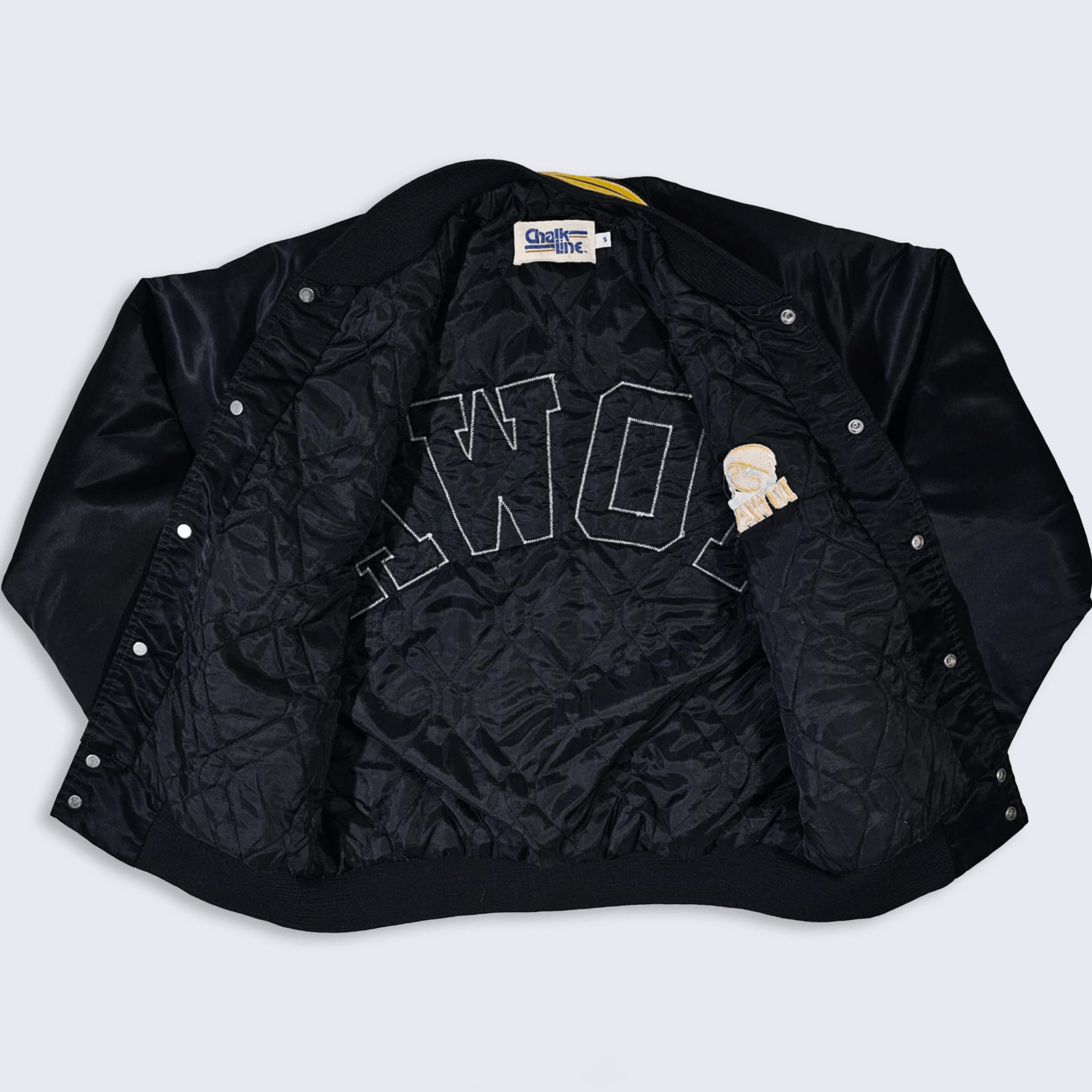Chalk Line × Vintage Iowa Hawkeyes Vintage 80s Chalk Line Satin Bomber Jacket Size US S / EU 44-46 / 1 - 3 Thumbnail