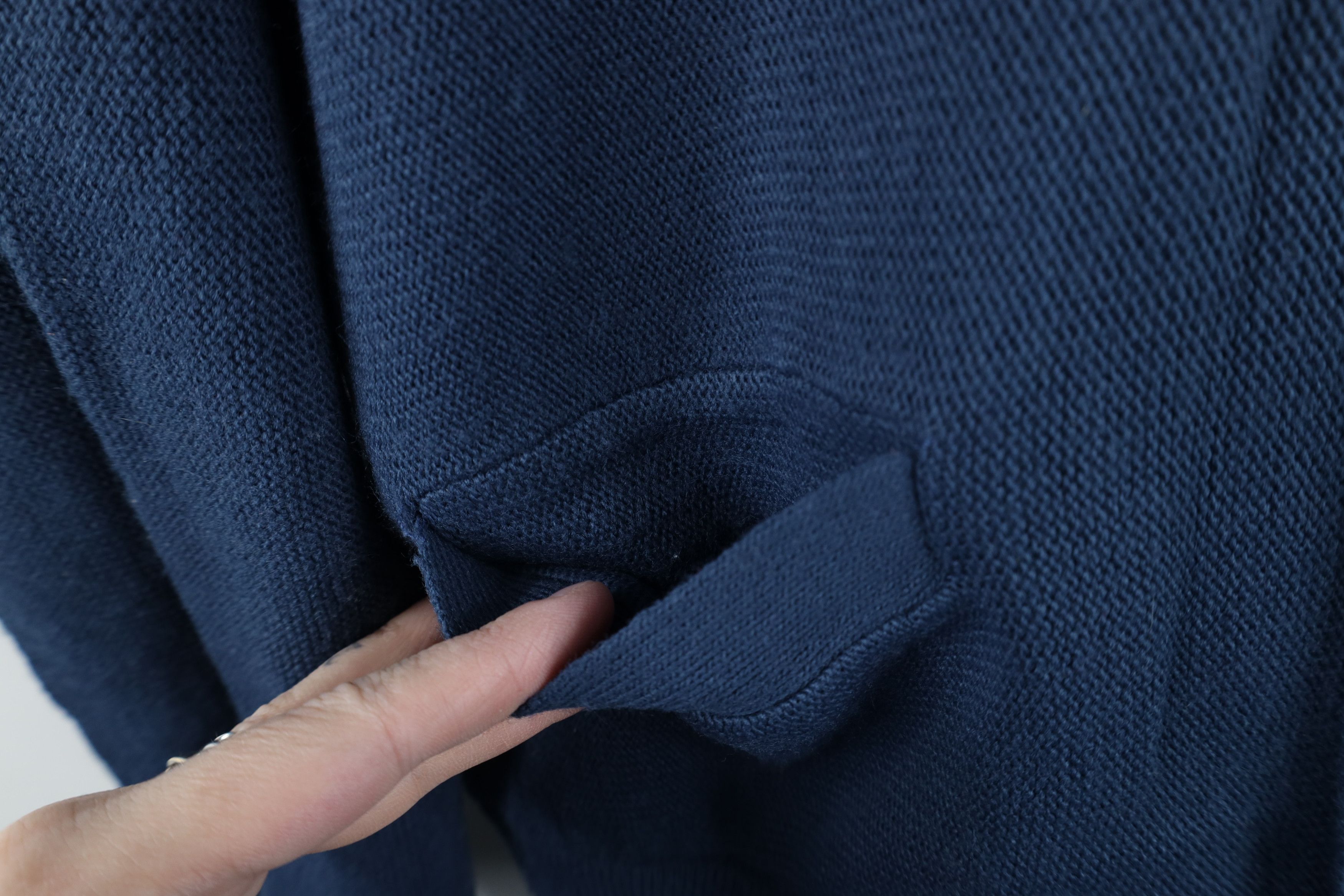 Vintage Vintage 70s Streetwear Blank Knit Cardigan Sweater Blue USA Size US M / EU 48-50 / 2 - 5 Thumbnail