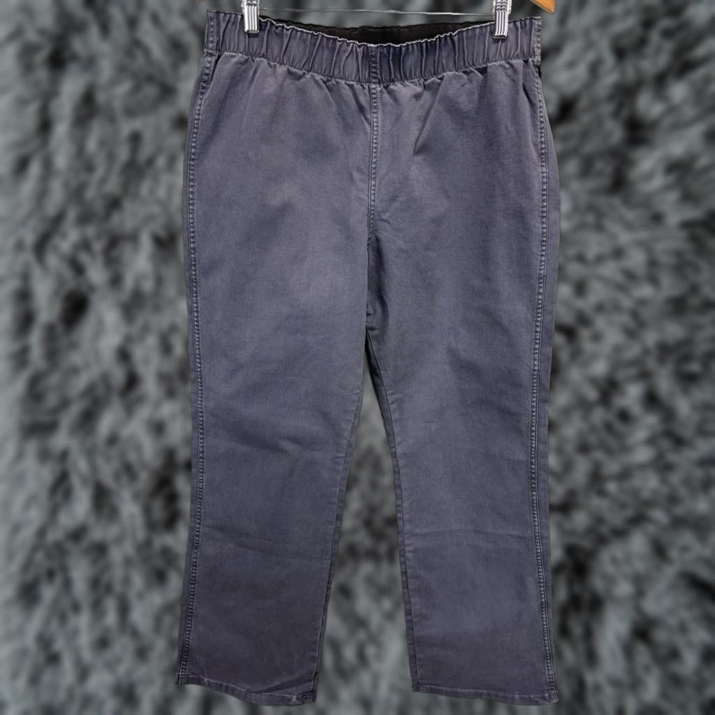 Soft Surroundings Soft Surroundings Chino Pants X-Large Gray Pull On Elastic Waist Womens Size 40" / US 18 - 1 Thumbnail