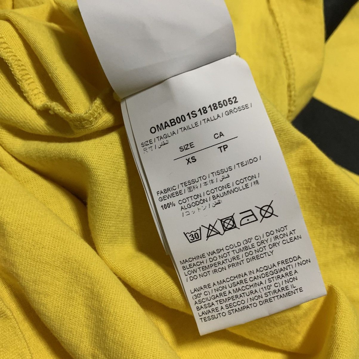Off-White Off White XS Hand Arrows Yellow Long Sleeve Top Virgil Abloh Size US XS / EU 42 / 0 - 9 Thumbnail