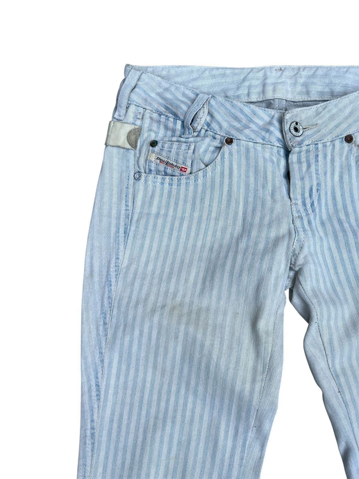 Diesel DIESEL Striped Flare Jeans Y2K Aesthetic W26 Size 26" / US 2 / IT 38 - 4 Thumbnail