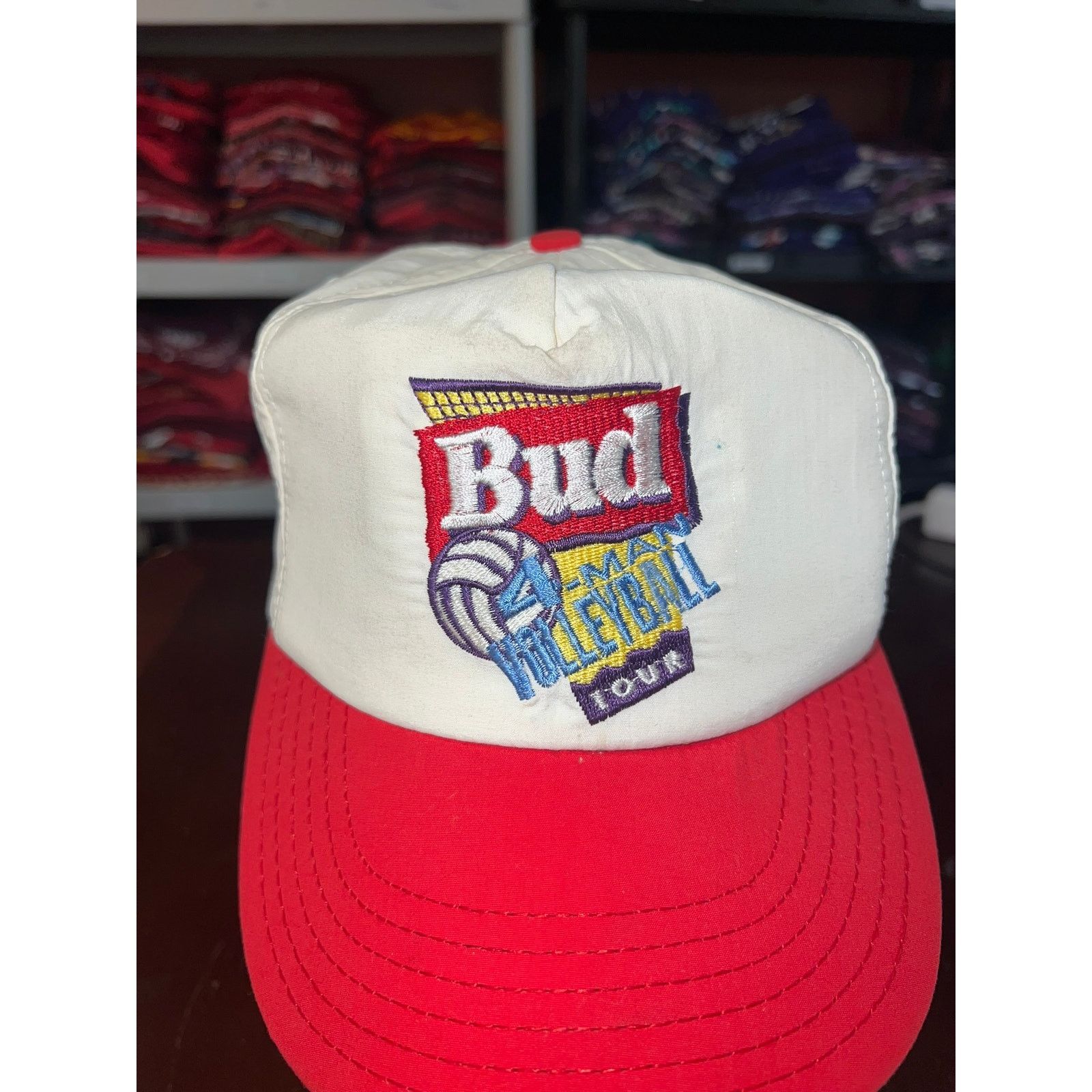 Vintage Vintage Budweiser Snapback 4 Man Volleyball Tour Hat Cap VTG Size ONE SIZE - 2 Thumbnail