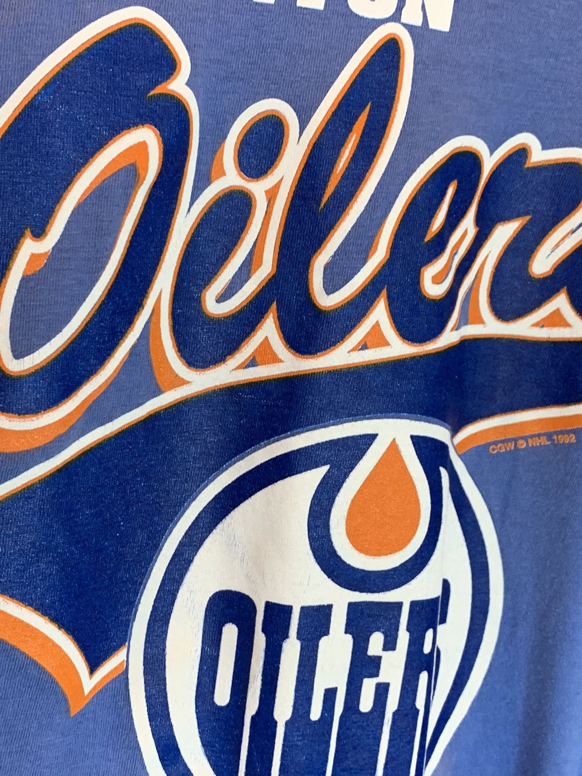 NHL *RARE* Vintage 80’s Edmonton Oilers NHL Hockey Layered Shirt Size US L / EU 52-54 / 3 - 3 Thumbnail