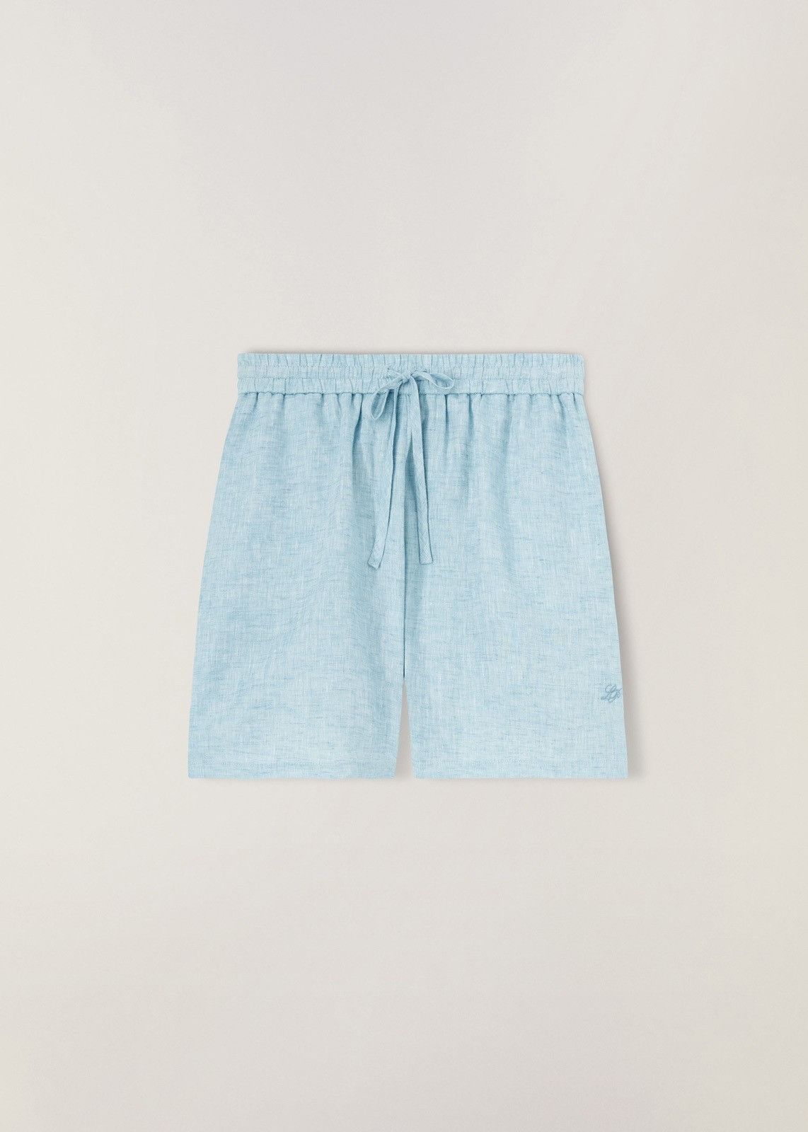 Loro Piana o1srvl11e0924 Bermuda Solaire Linen Shorts in Light Blue Size 27" / US 4 / IT 40 - 1 Thumbnail
