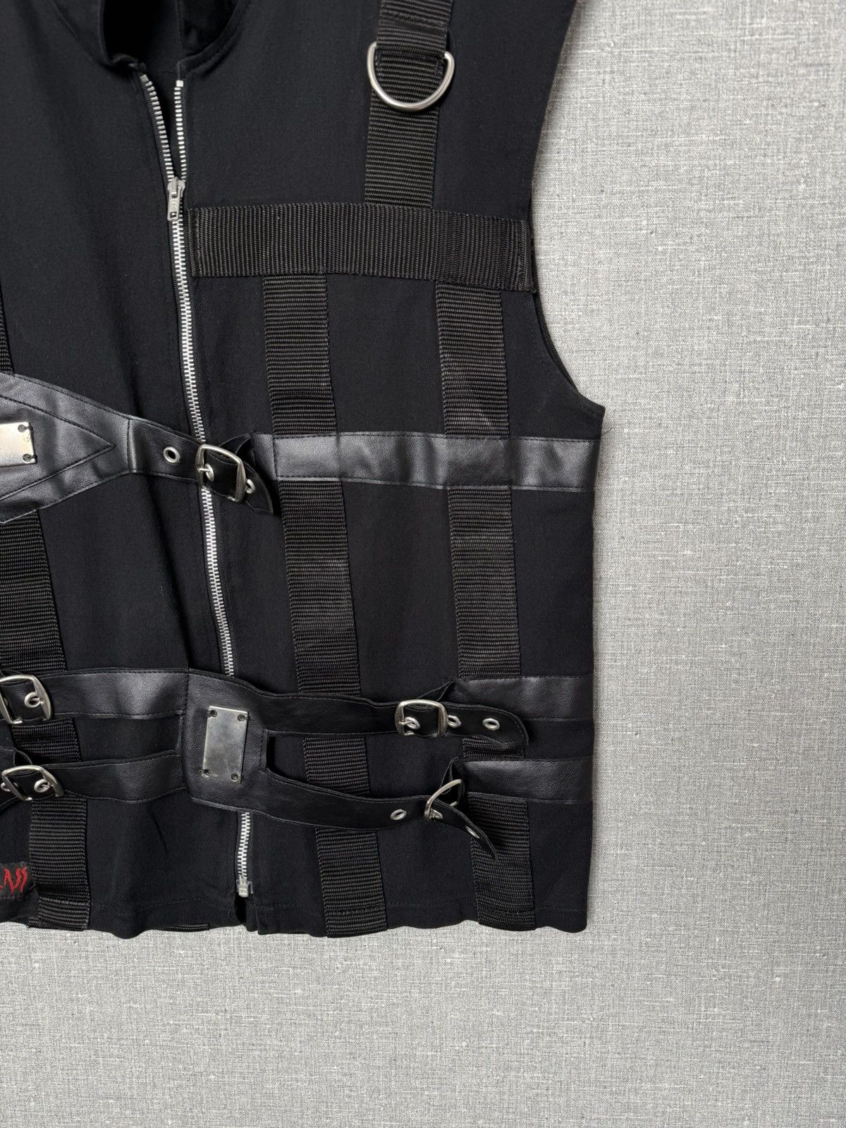 20471120 Aderlass Gothic Cyberpunk Vest With Straps & Metal Buckles Size US L / EU 52-54 / 3 - 7 Thumbnail